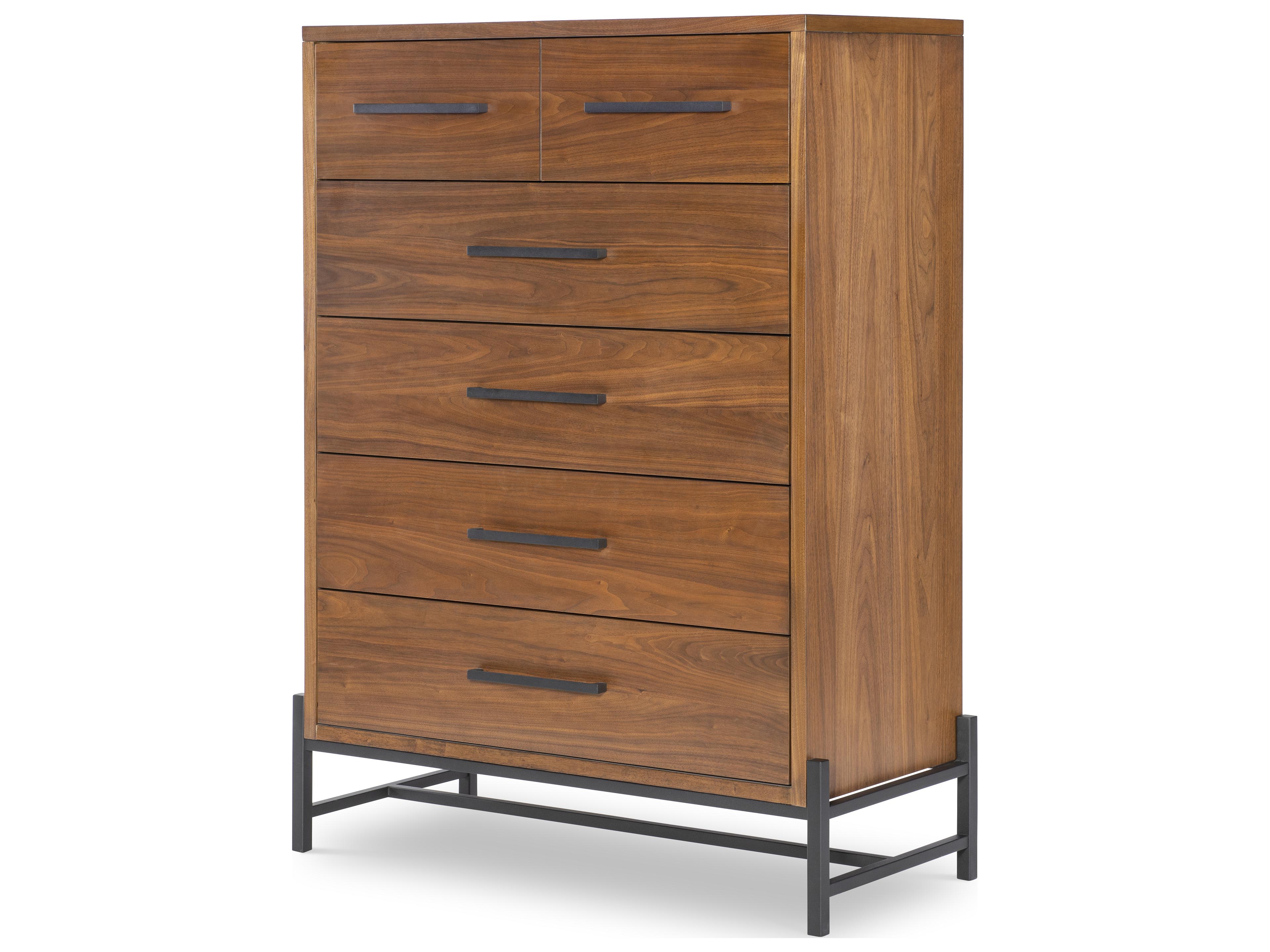 Midland Warm Amber Brown Rubberwood Accent Chest