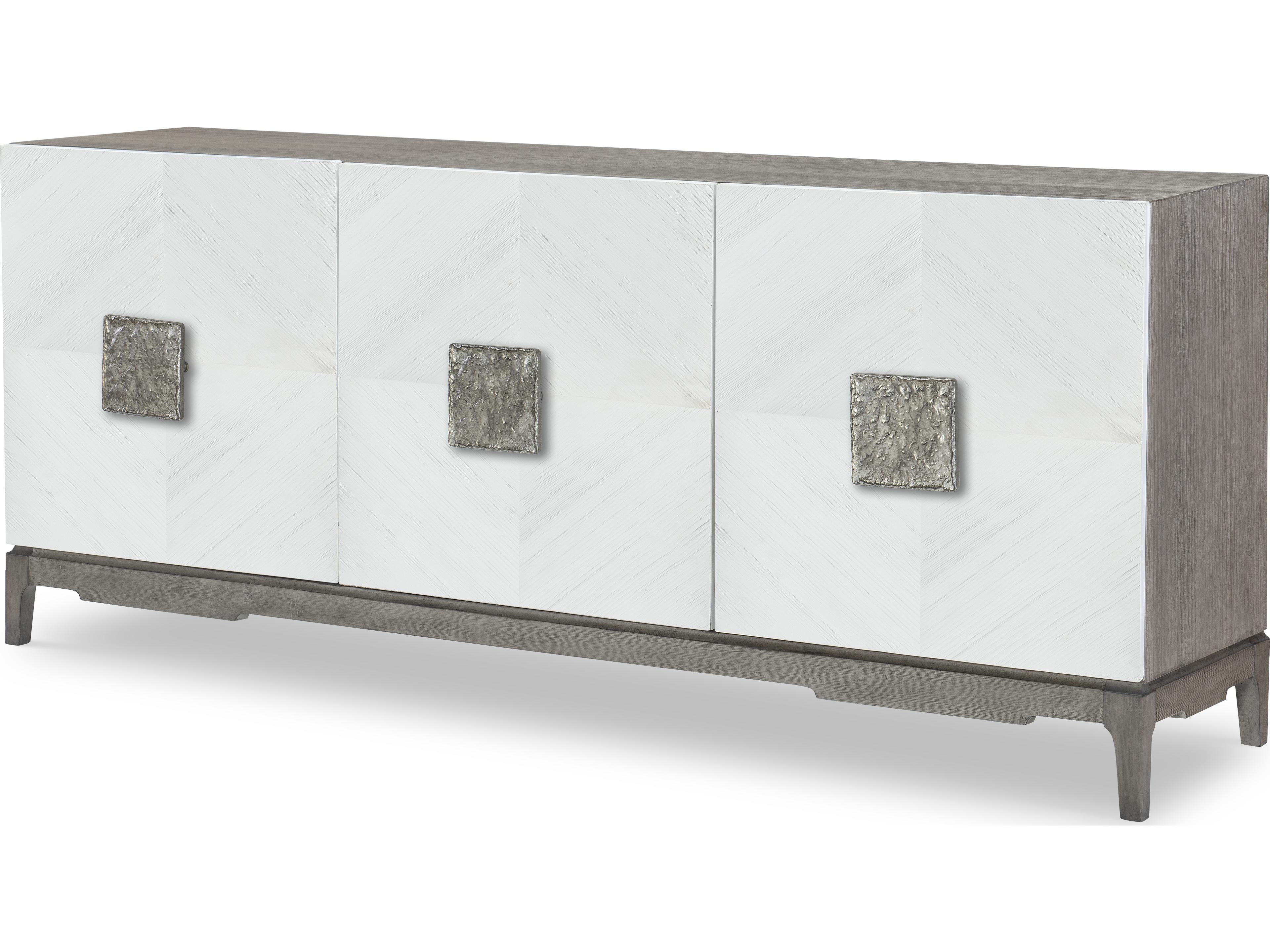 Terra Luna 76" Pine Wood White Cloud & Nightfall Media Console