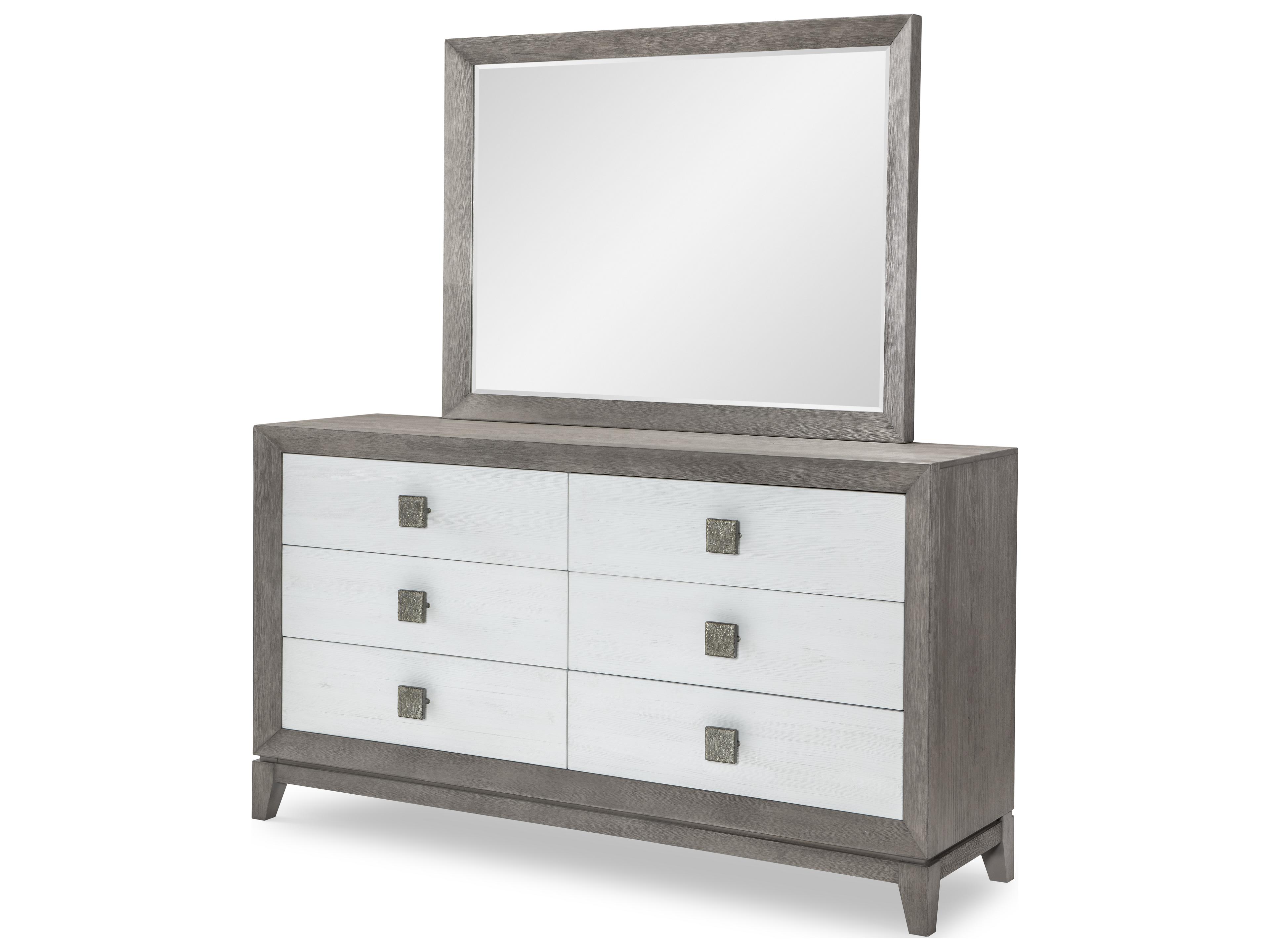 Legacy Classic Terra Luna 6-Drawers Gray Pine Wood Double Dresser