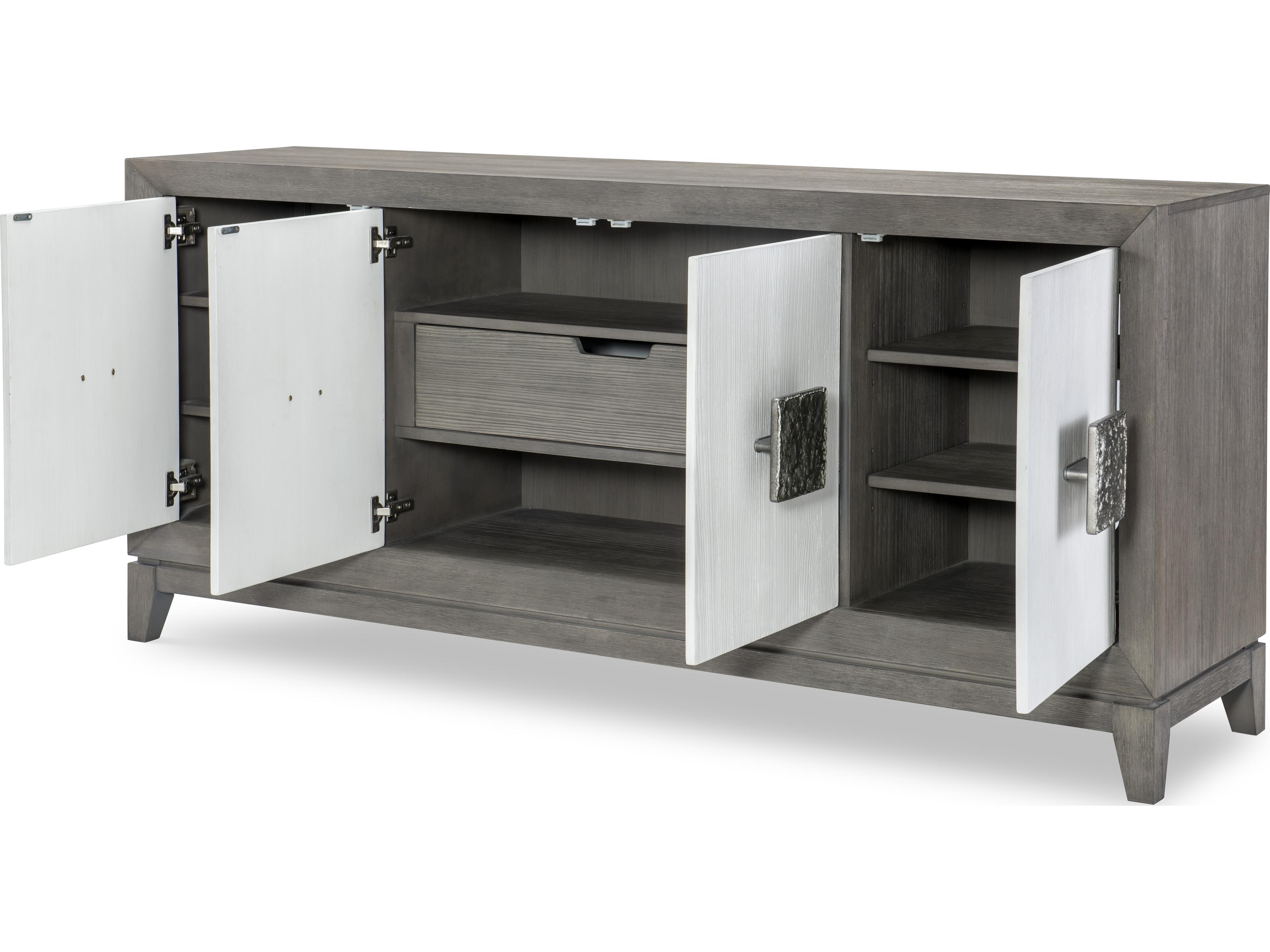 Legacy Classic Terra Luna 76" Pine Wood White Cloud & Nightfall Sideboard