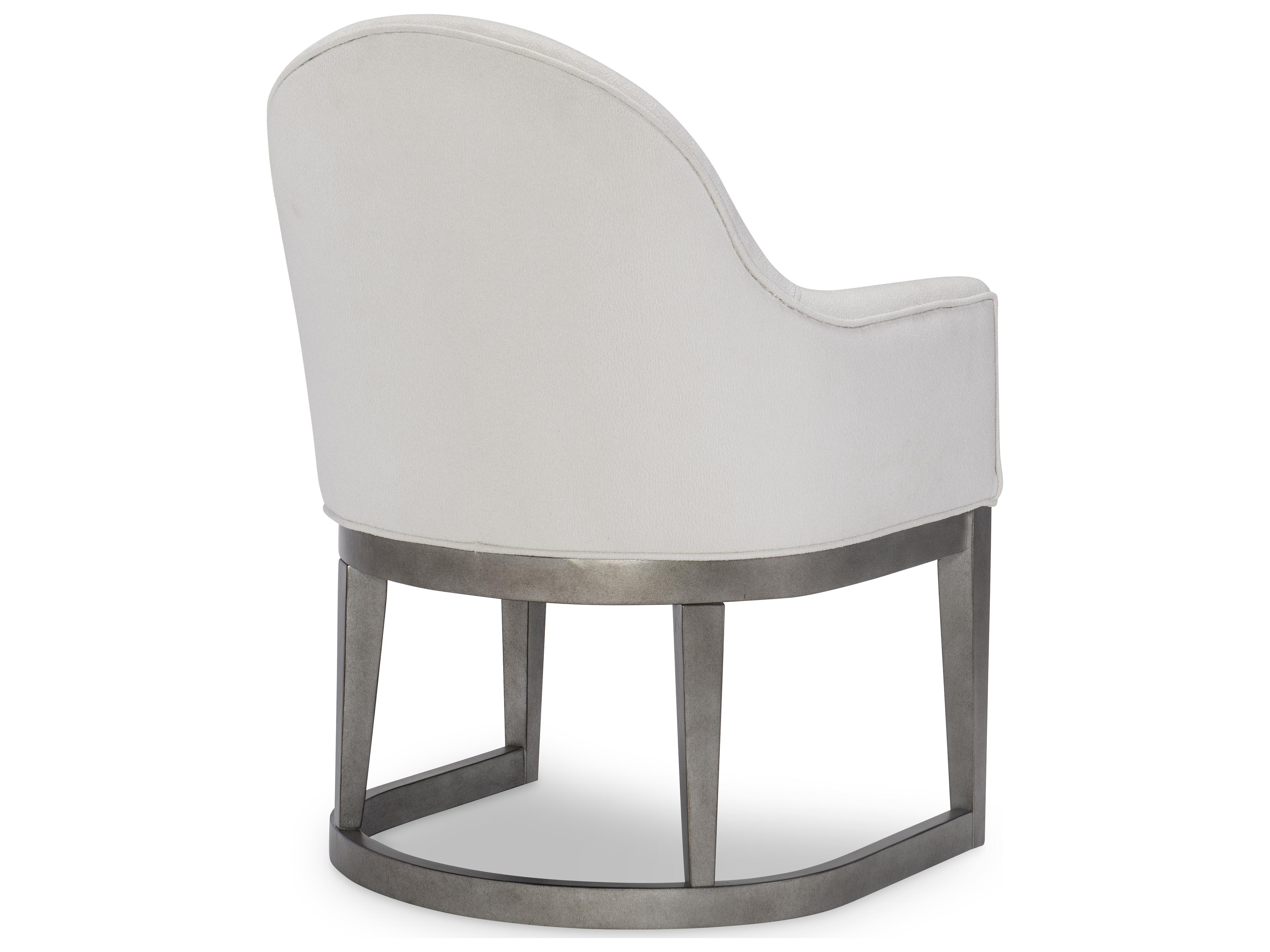 Legacy Classic Terra Luna Pine Wood Gray Upholstered Arm Dining Chair