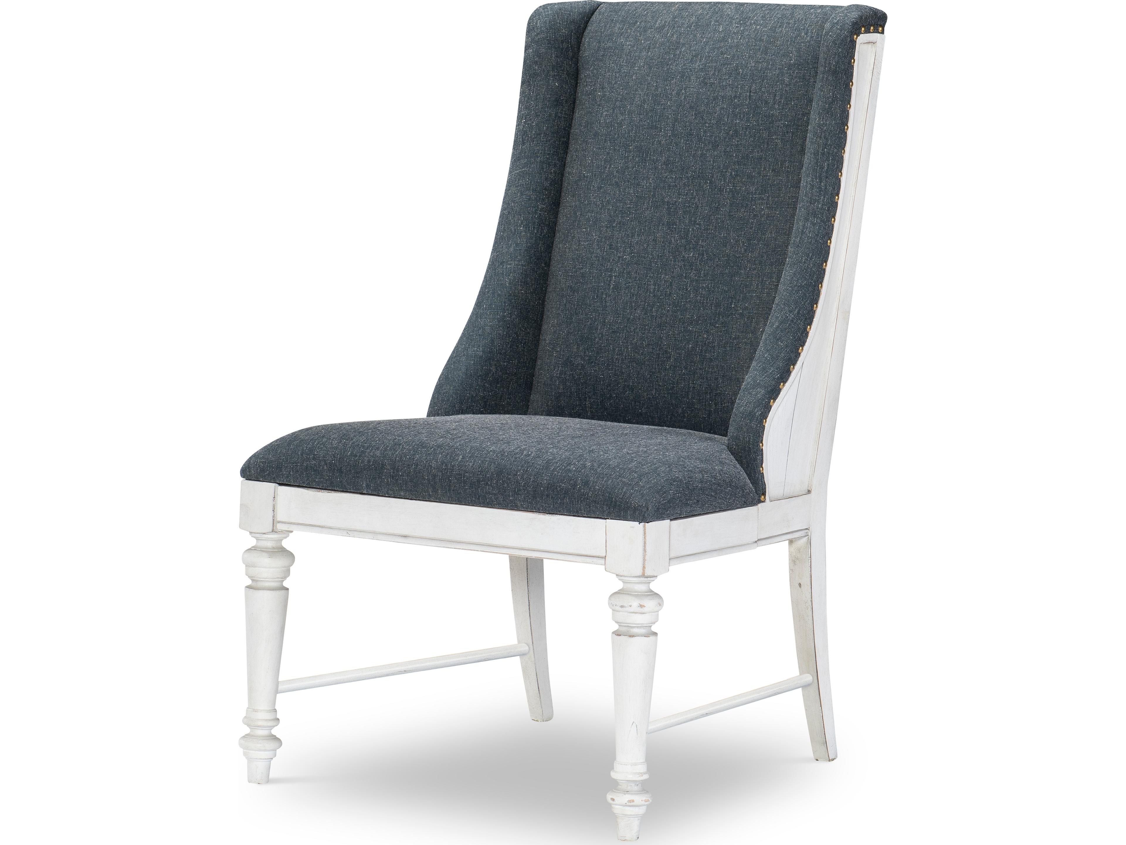 Cottage Park White Upholstered Arm Dining Chair