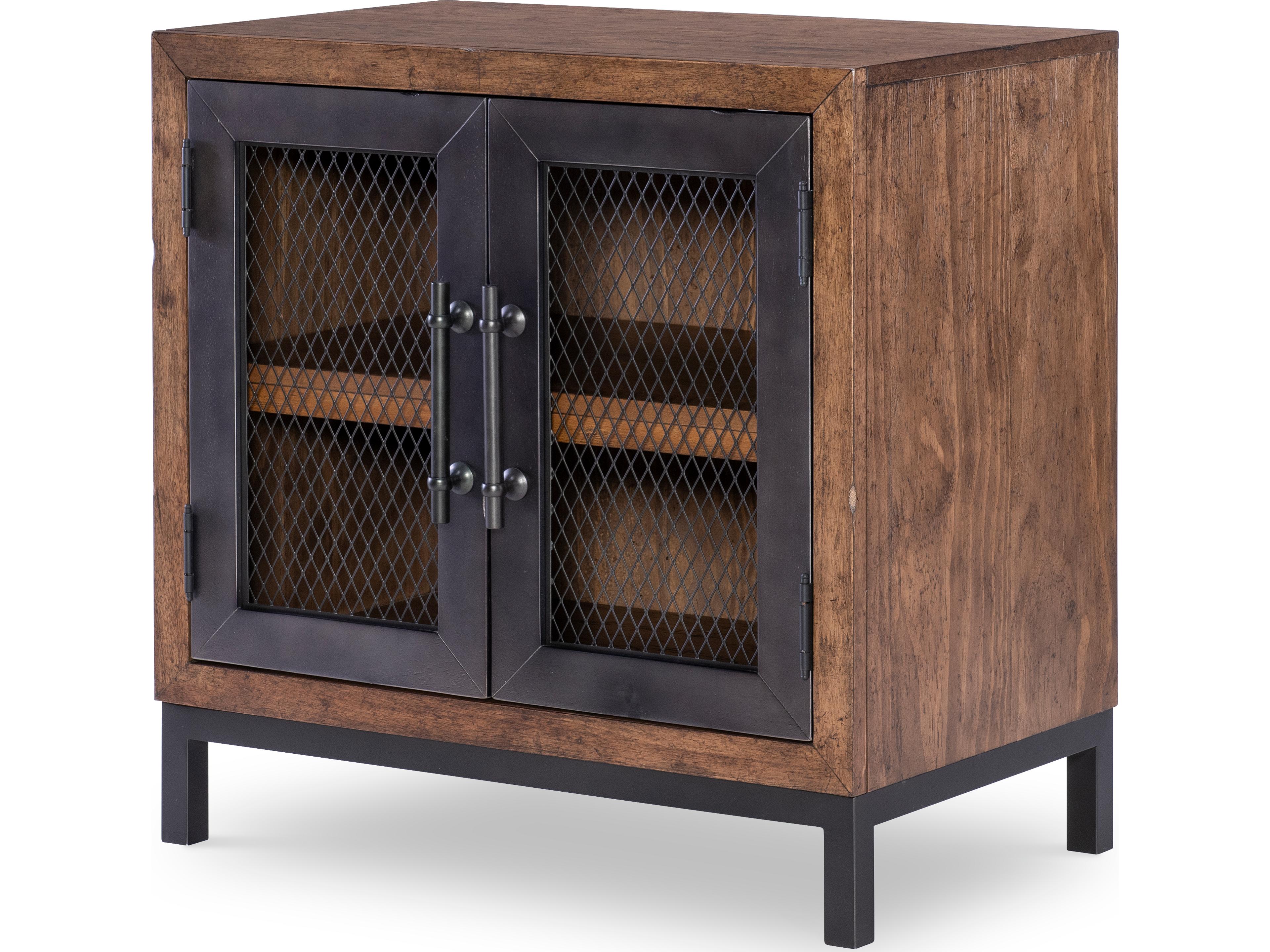 Artisan's Place Brown Pine Wood Nightstand