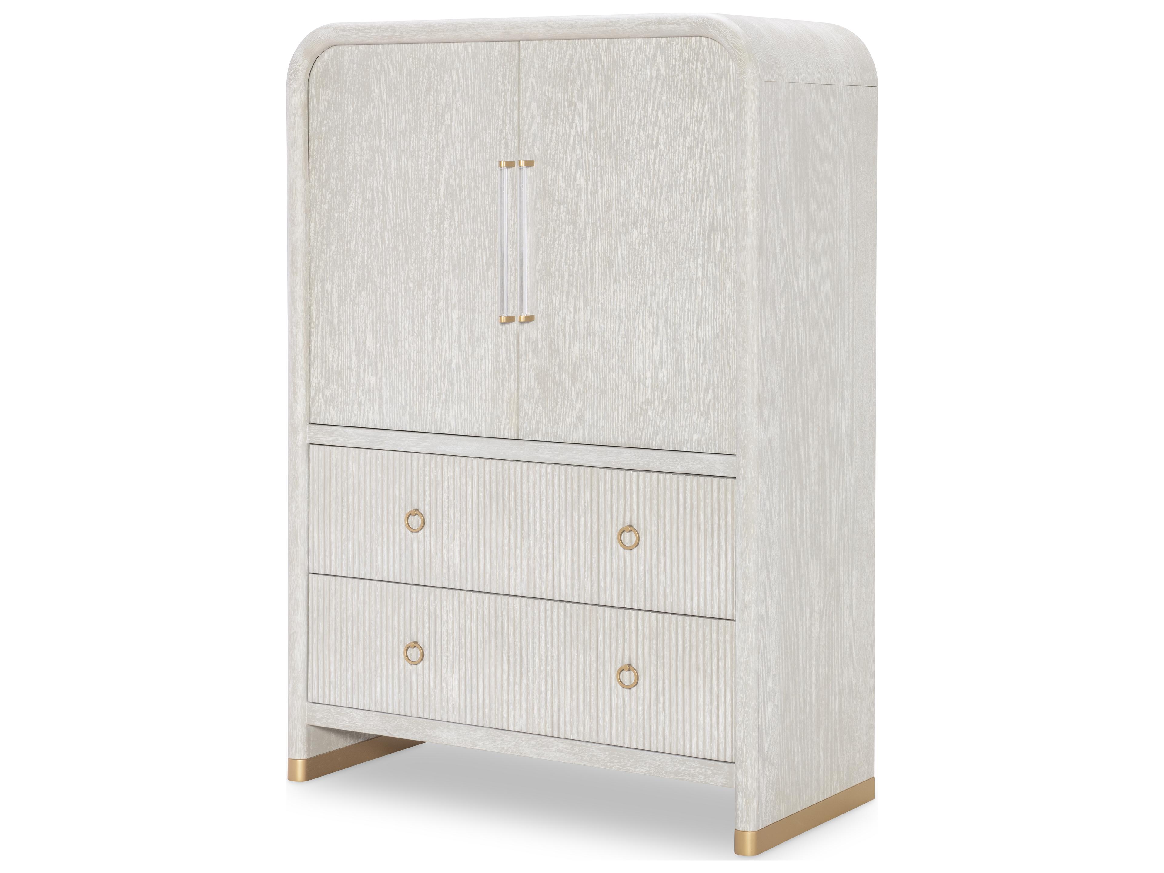 Miramar Oyster White Hardwood Accent Chest