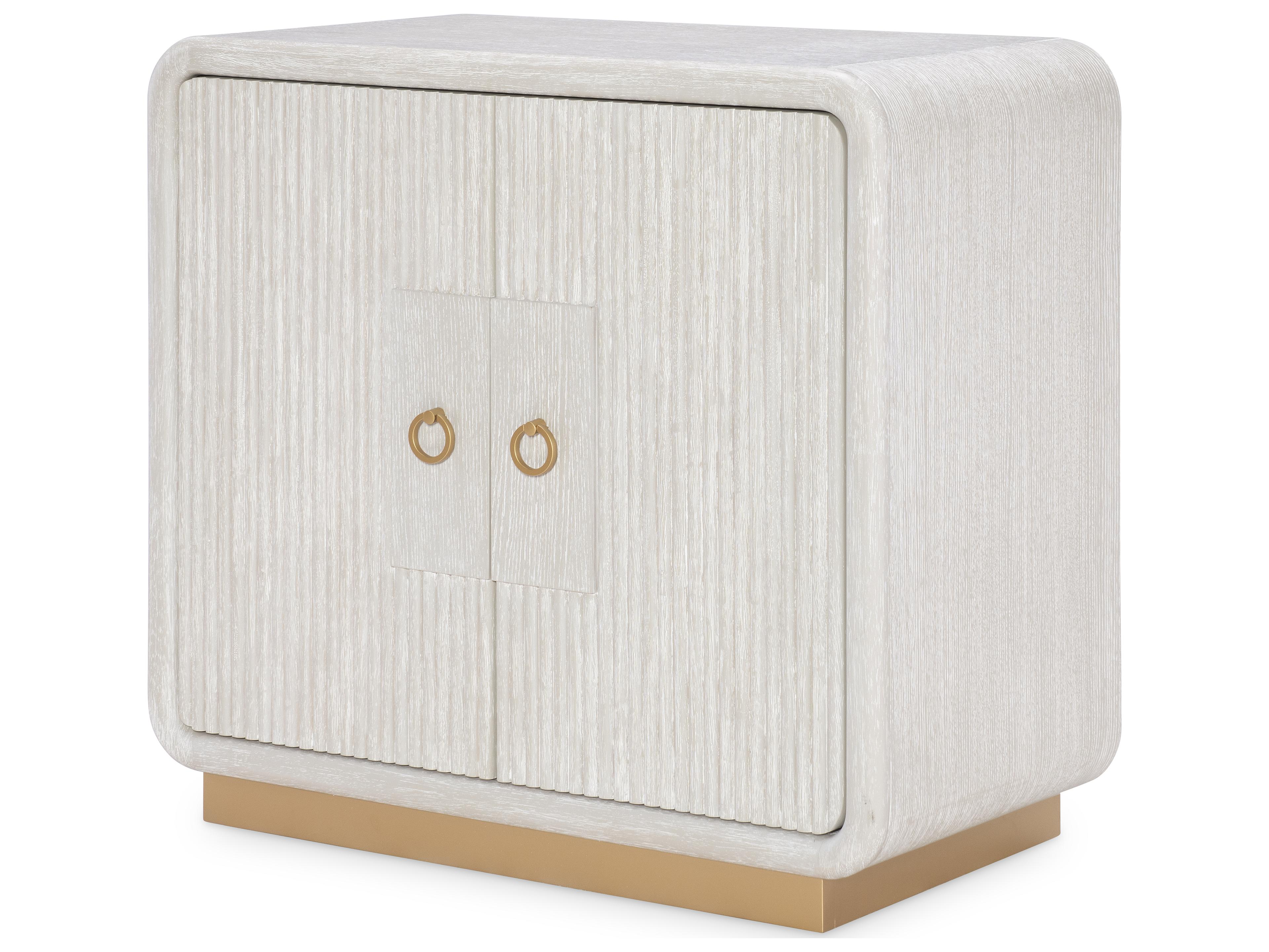 Miramar Oyster White Oak Wood Accent Chest