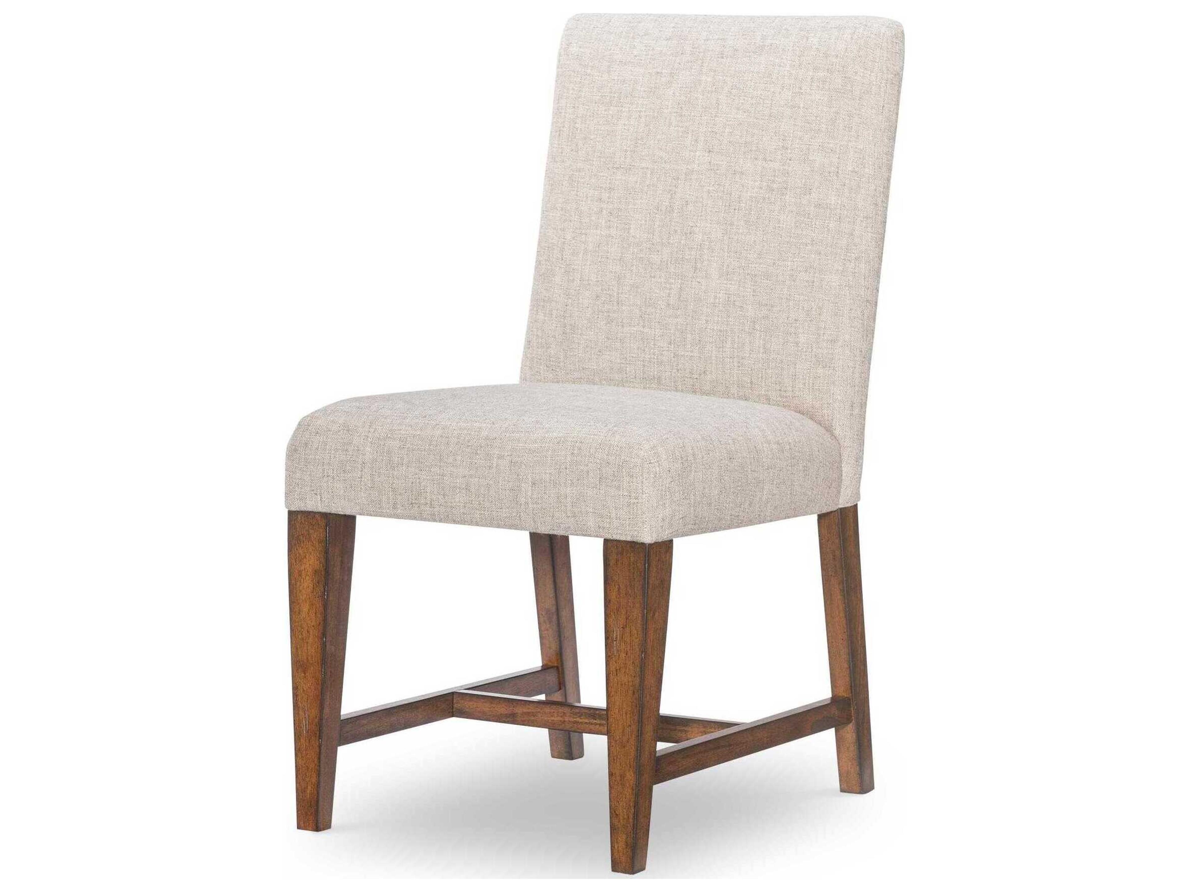 Fenmore Poplar Wood Gray Upholstered Armless Dining Chair