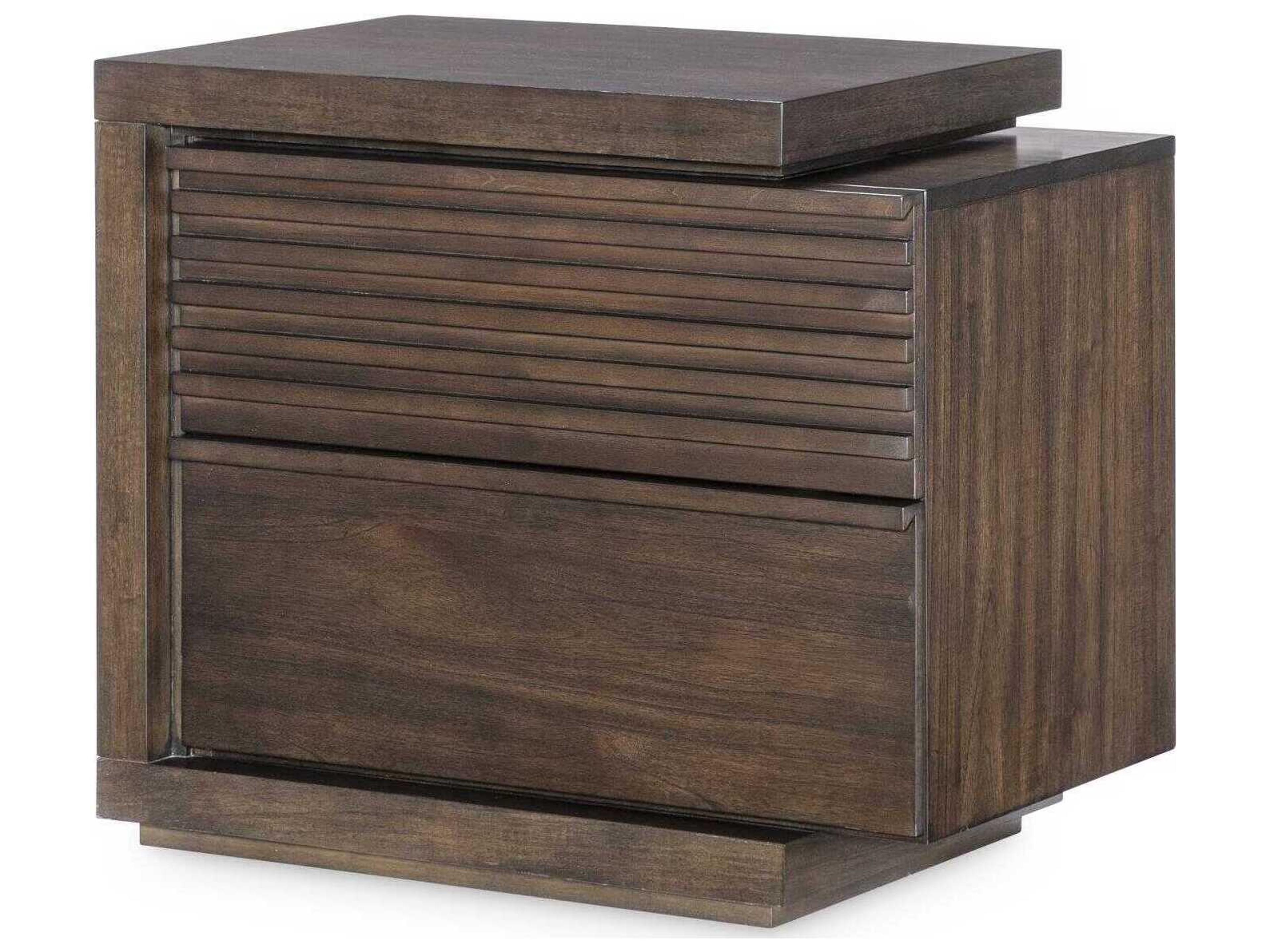 Architect 2-Drawers Brown Mindi Wood Nightstand