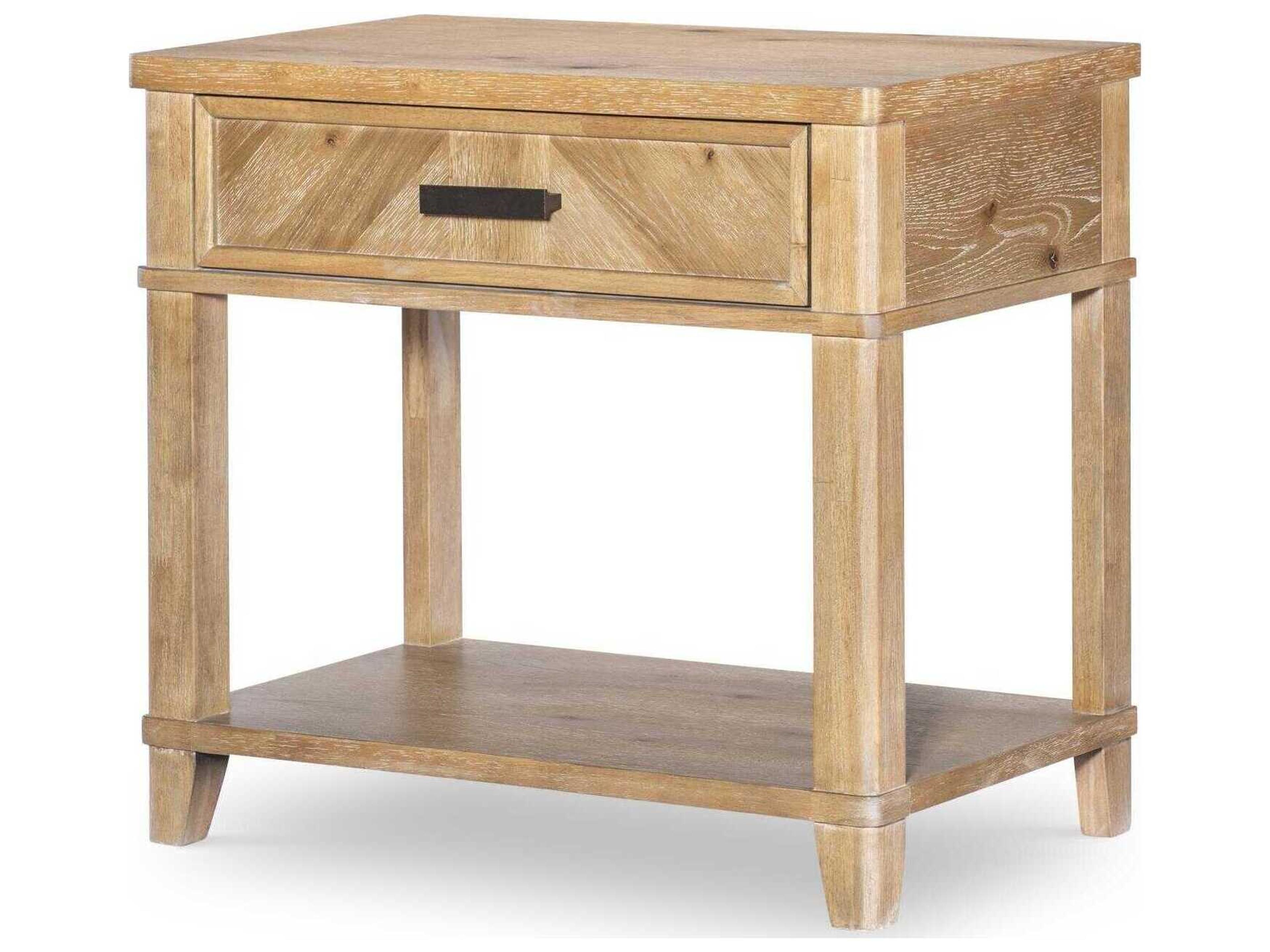 Torrance 1-Drawer Brown Hardwood Nightstand