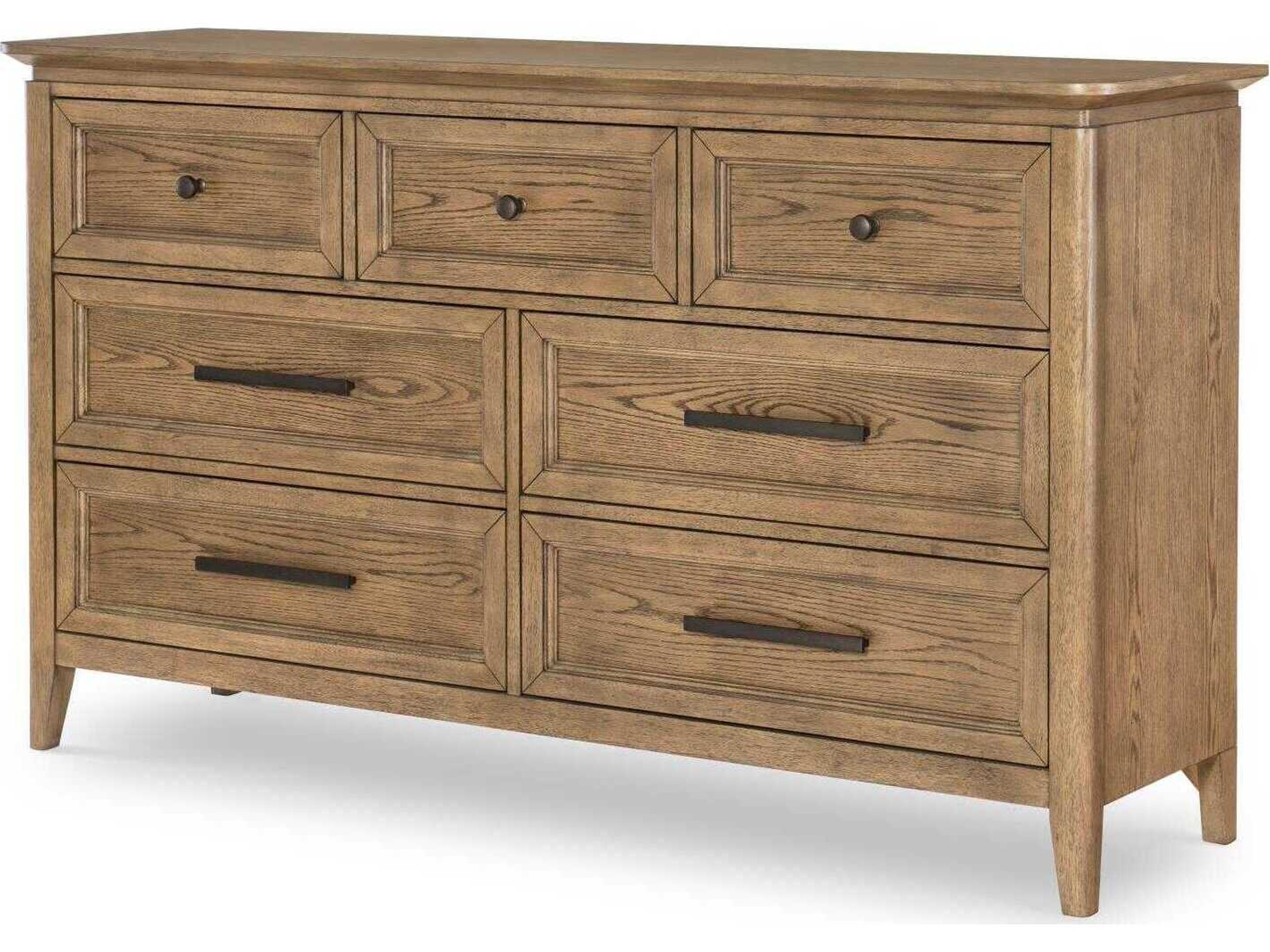 Beacon Hill 7-Drawers Brown Hardwood Double Dresser