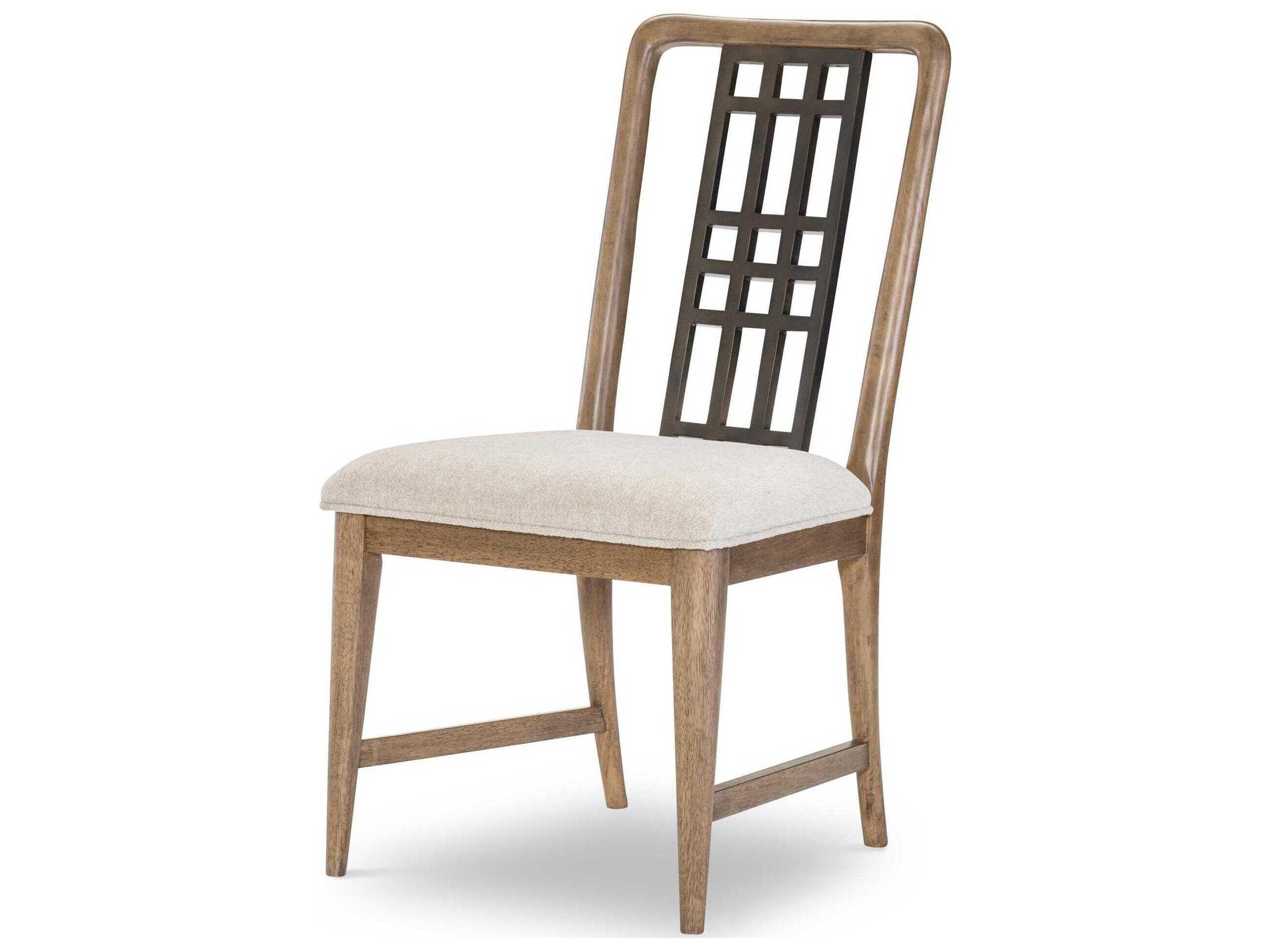 Beacon Hill Hardwood Beige Upholstered Armless Dining Chair