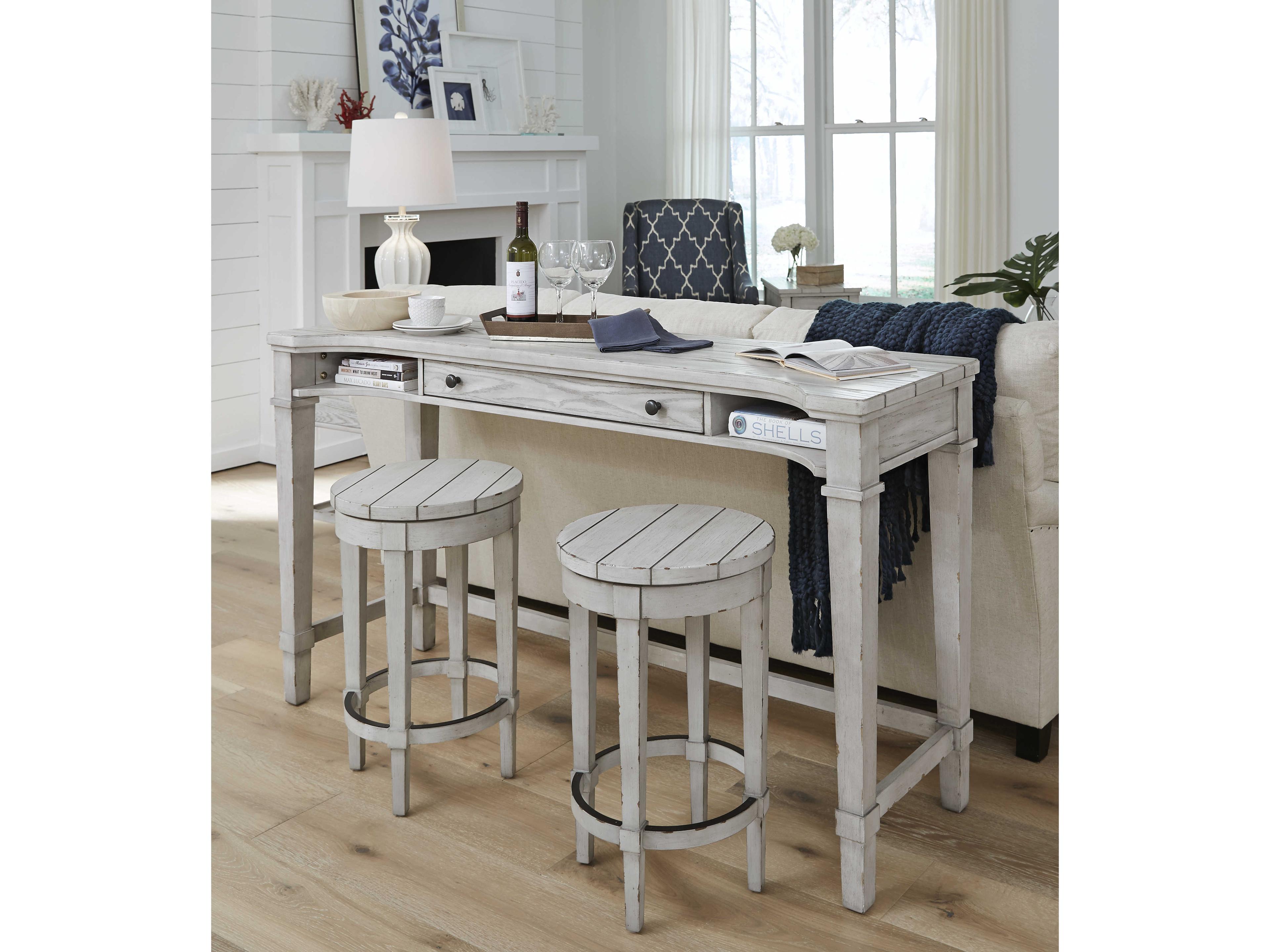 Legacy Classic Belhaven Rectangular Wood Weathered Plank Console Table