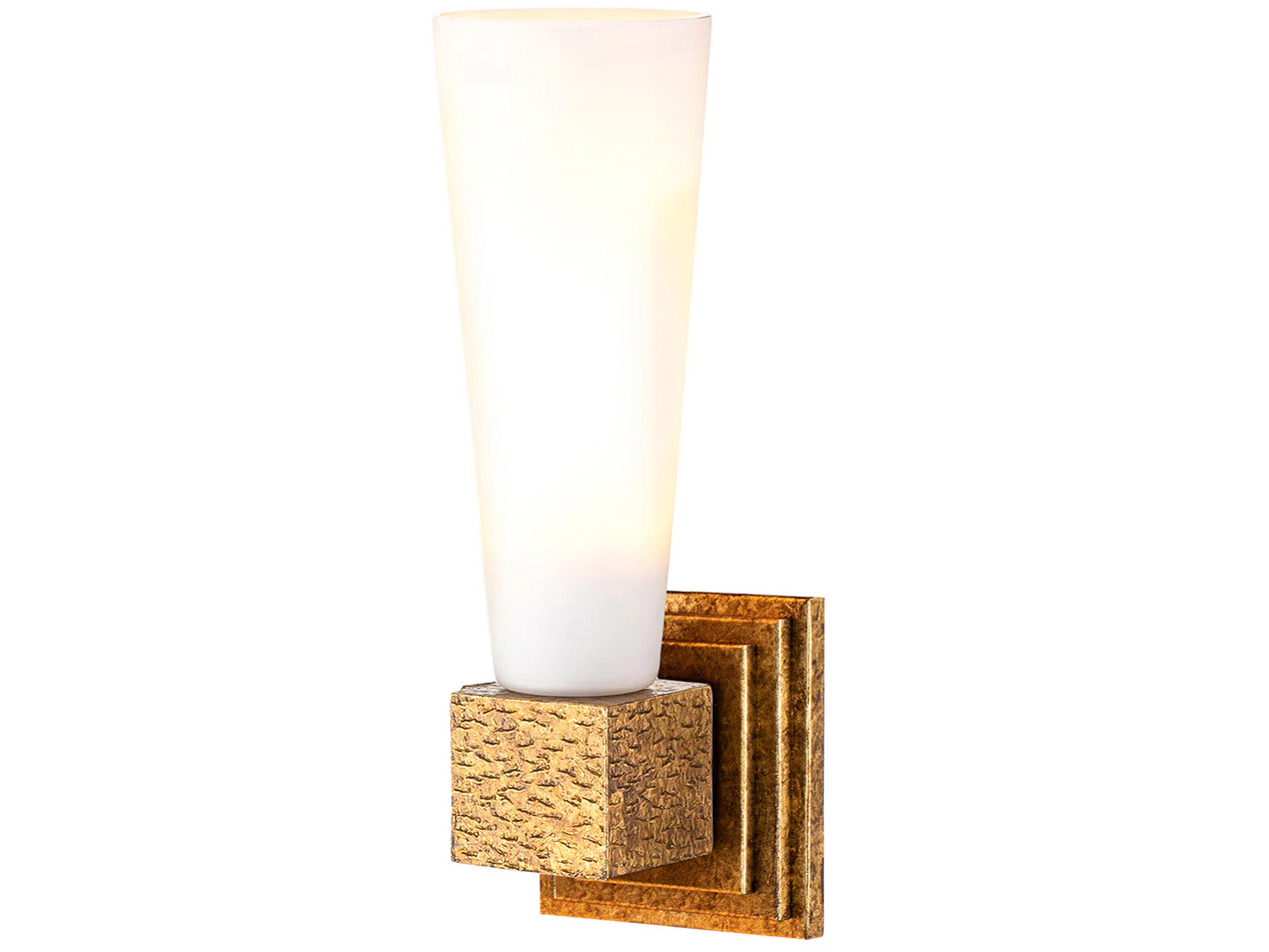 Kristy 1-Light Distressed Gold Wall Sconce