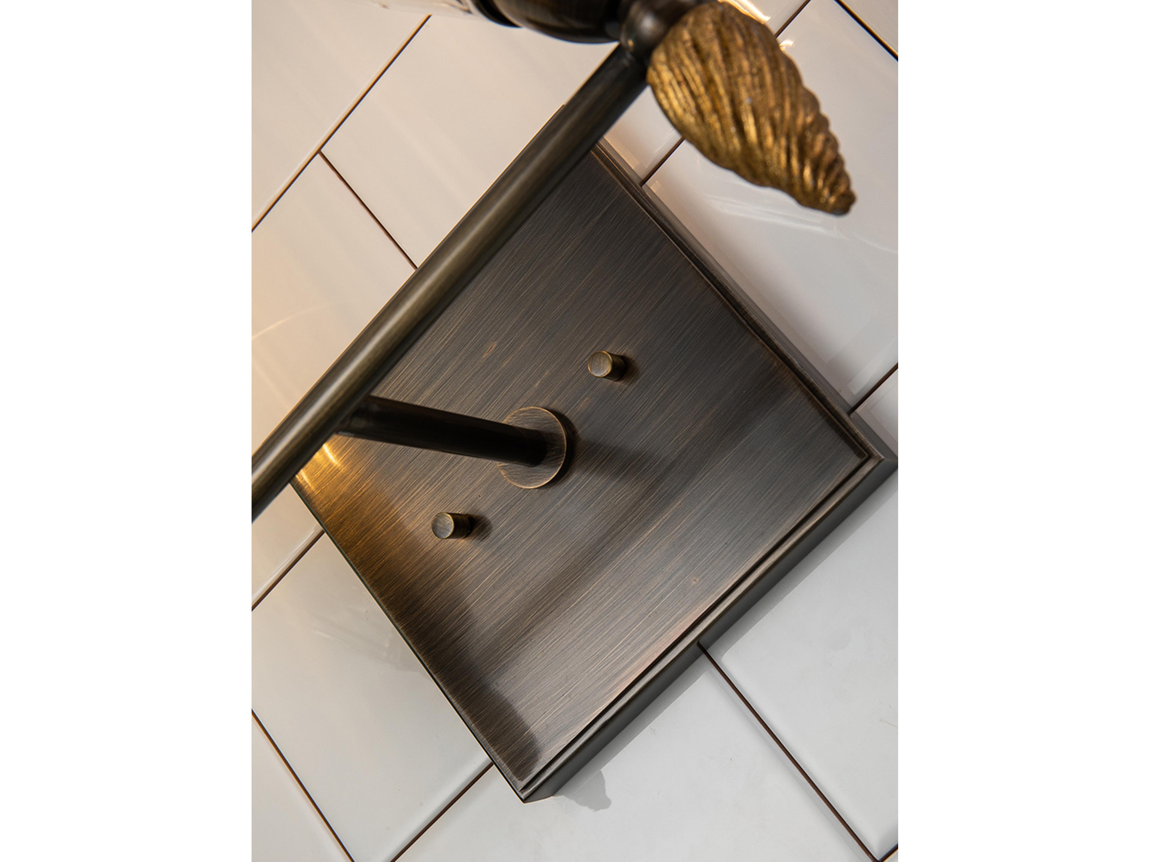 Lucas McKearn Felice 2-Light Dark Bronze Glass Vanity Light