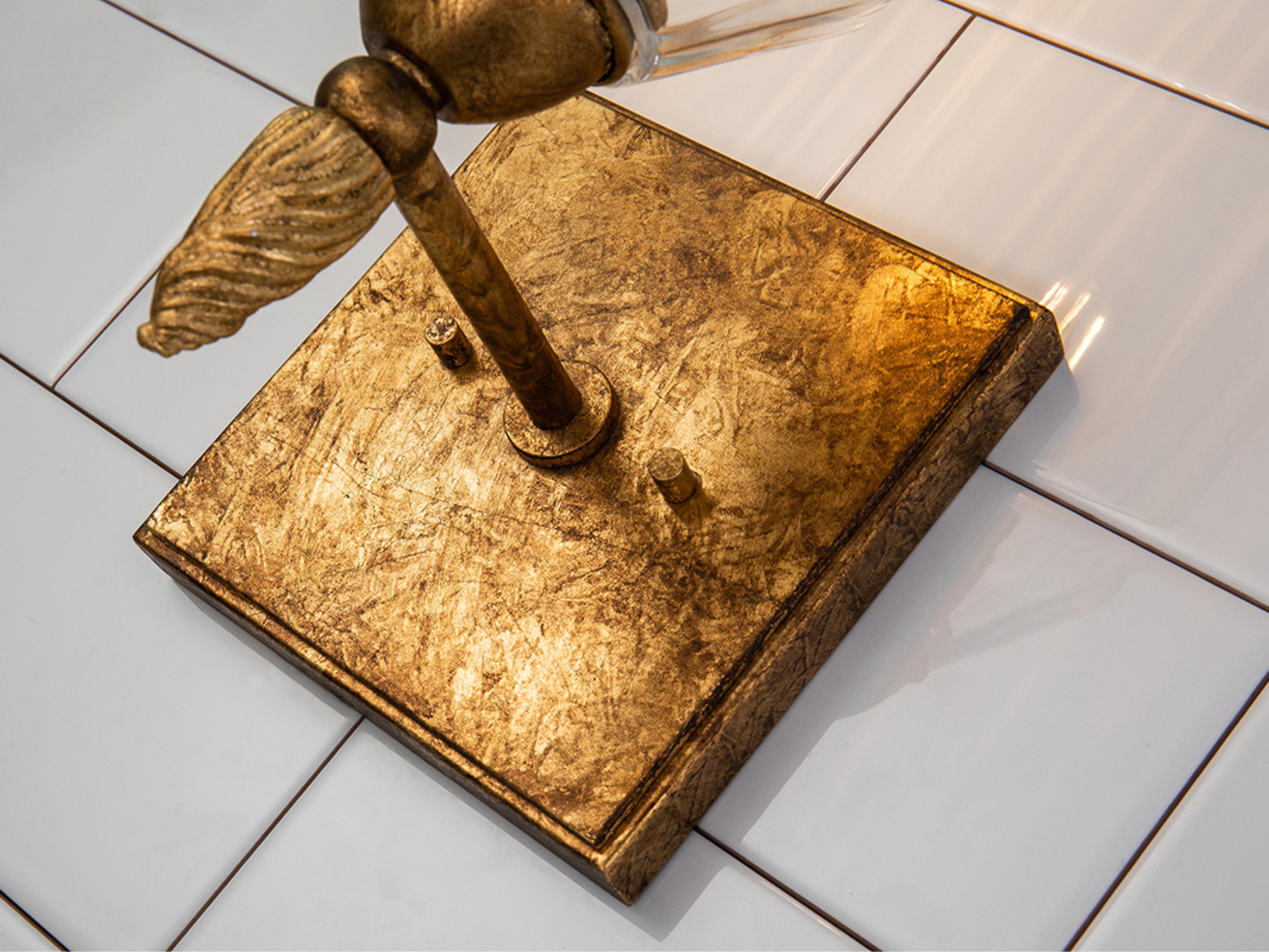 Lucas McKearn Felice 1-Light Gold Glass Wall Sconce