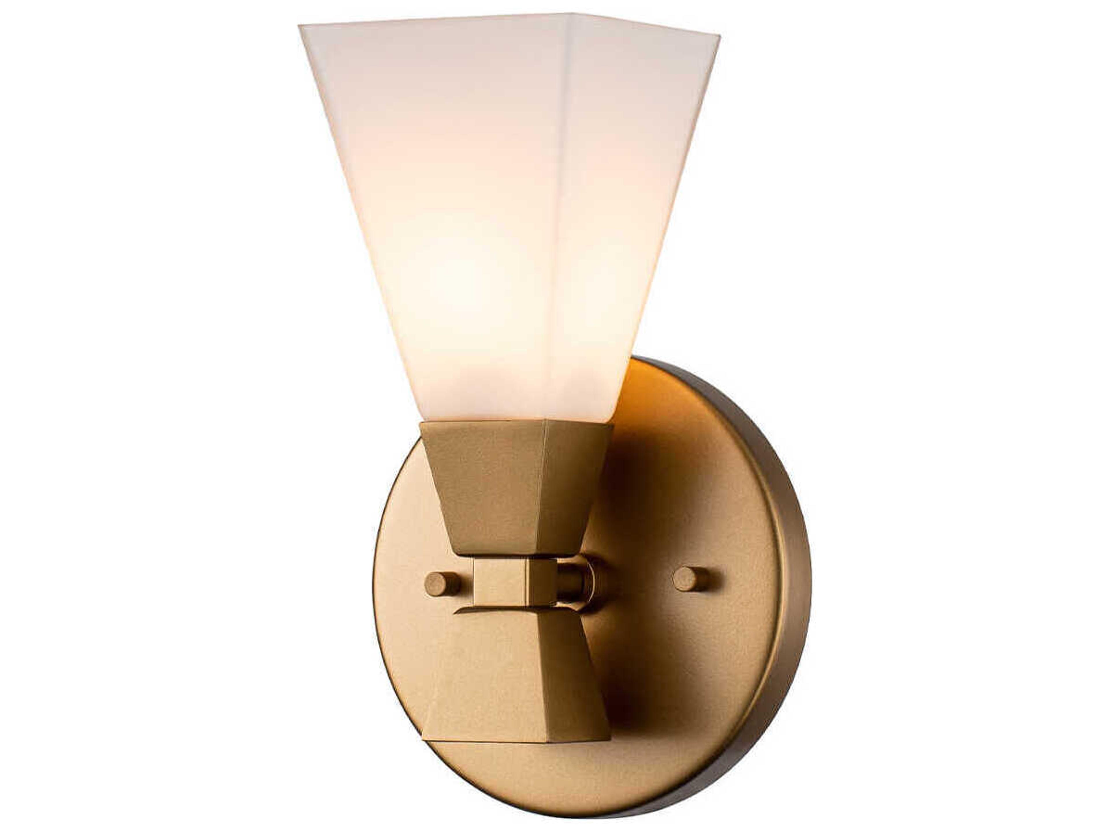 Bowtie 1-Light Laquered Gold Glass Wall Sconce
