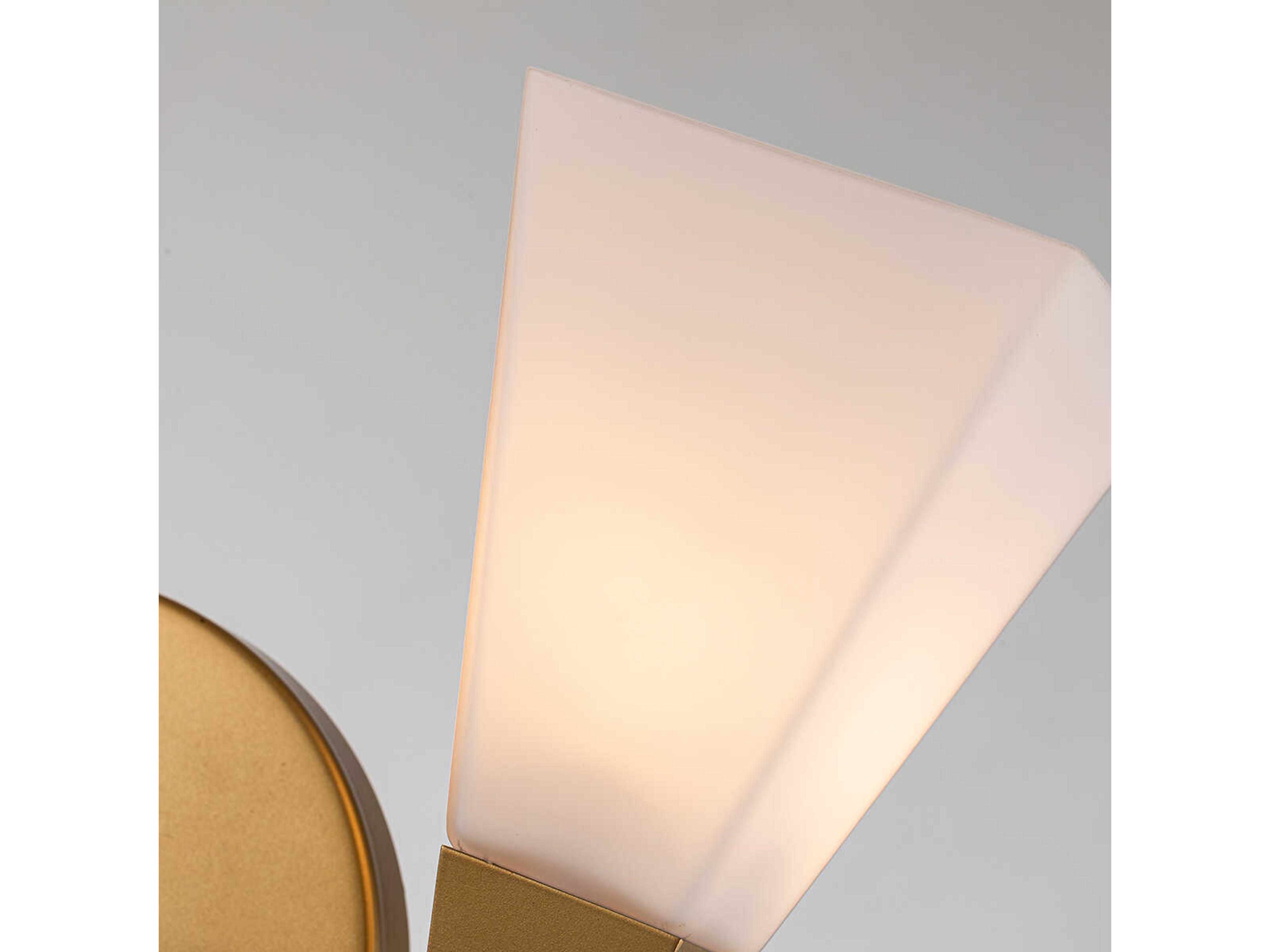 Lucas McKearn Bowtie 2-Light Laquered Gold Glass Vanity Light