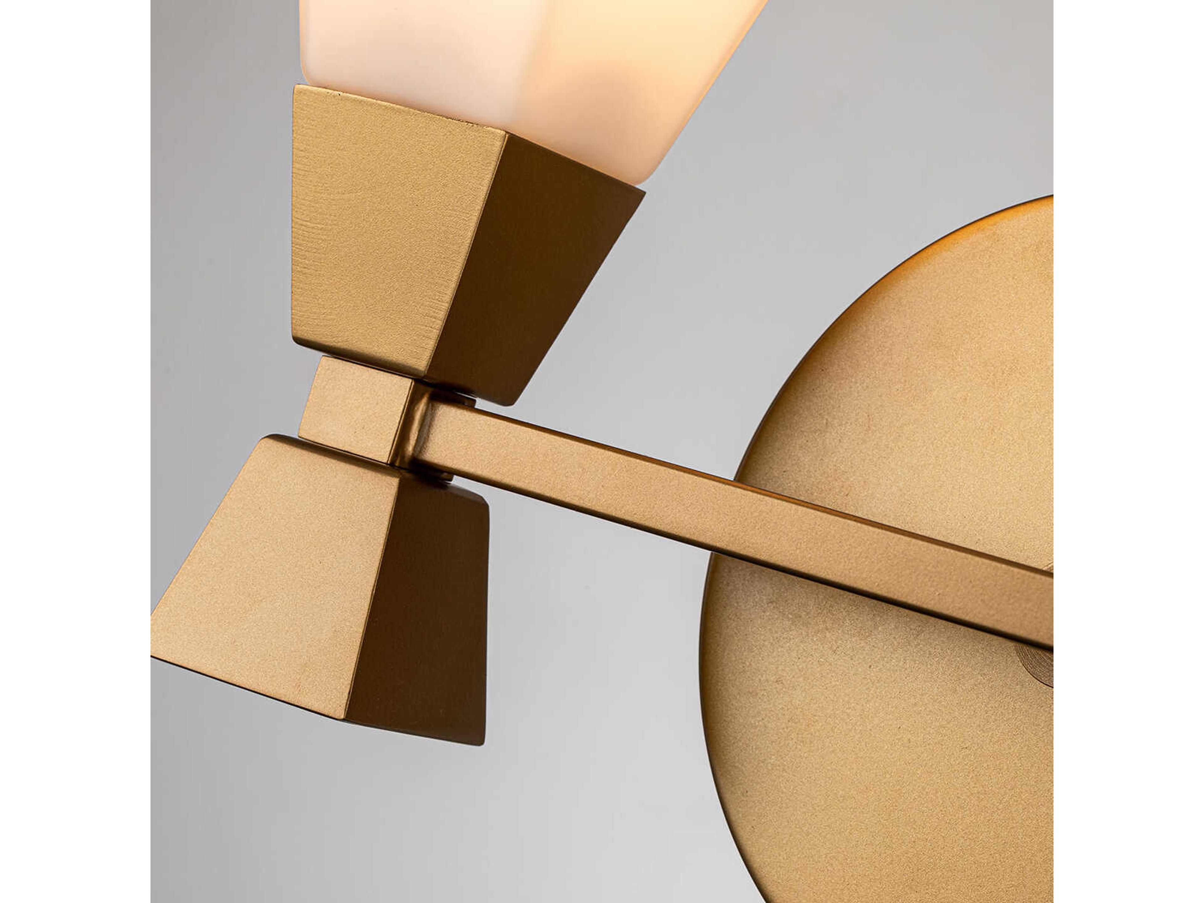 Lucas McKearn Bowtie 2-Light Laquered Gold Glass Vanity Light