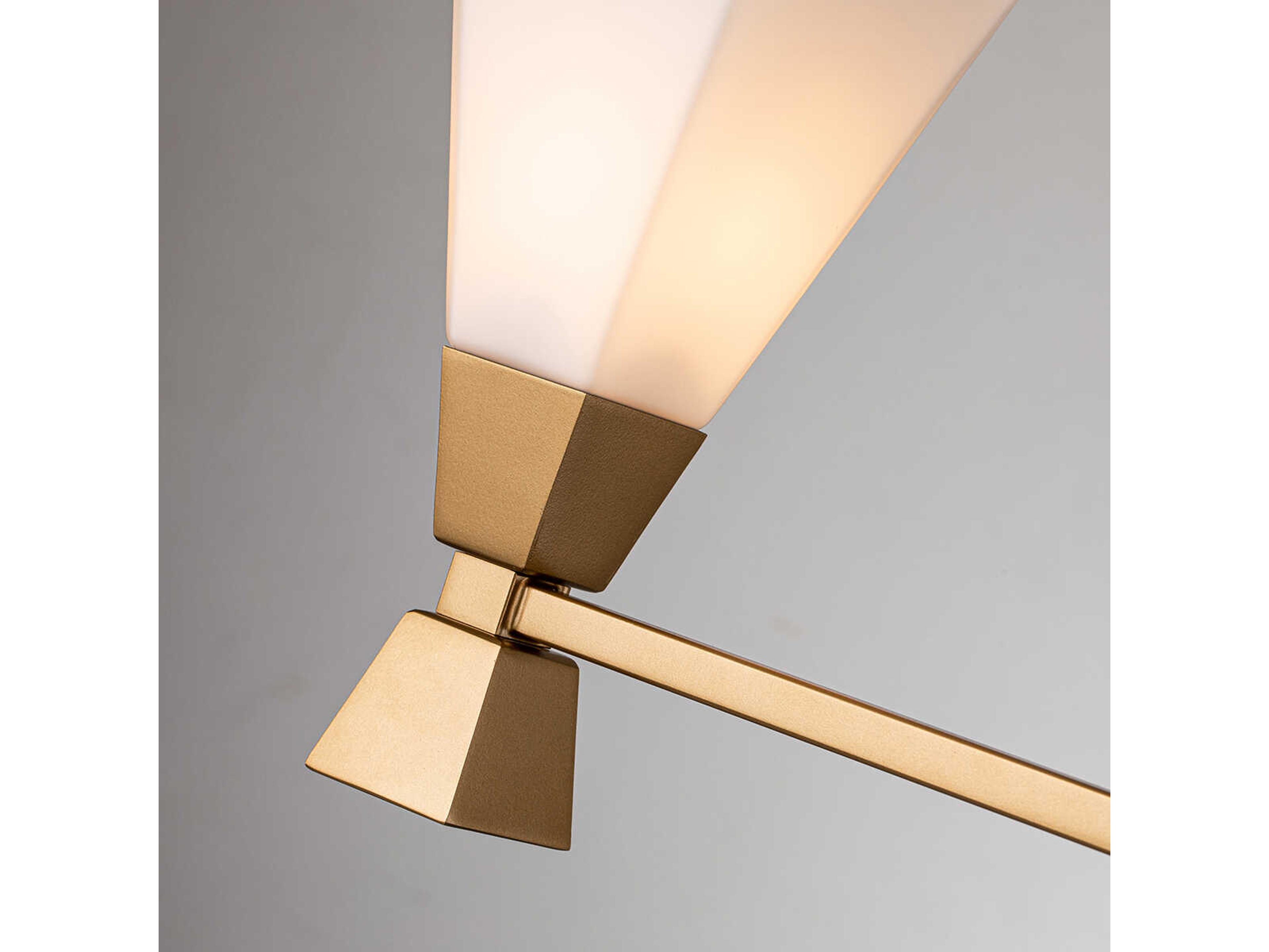 Lucas McKearn Bowtie 3-Light Laquered Gold Glass Vanity Light