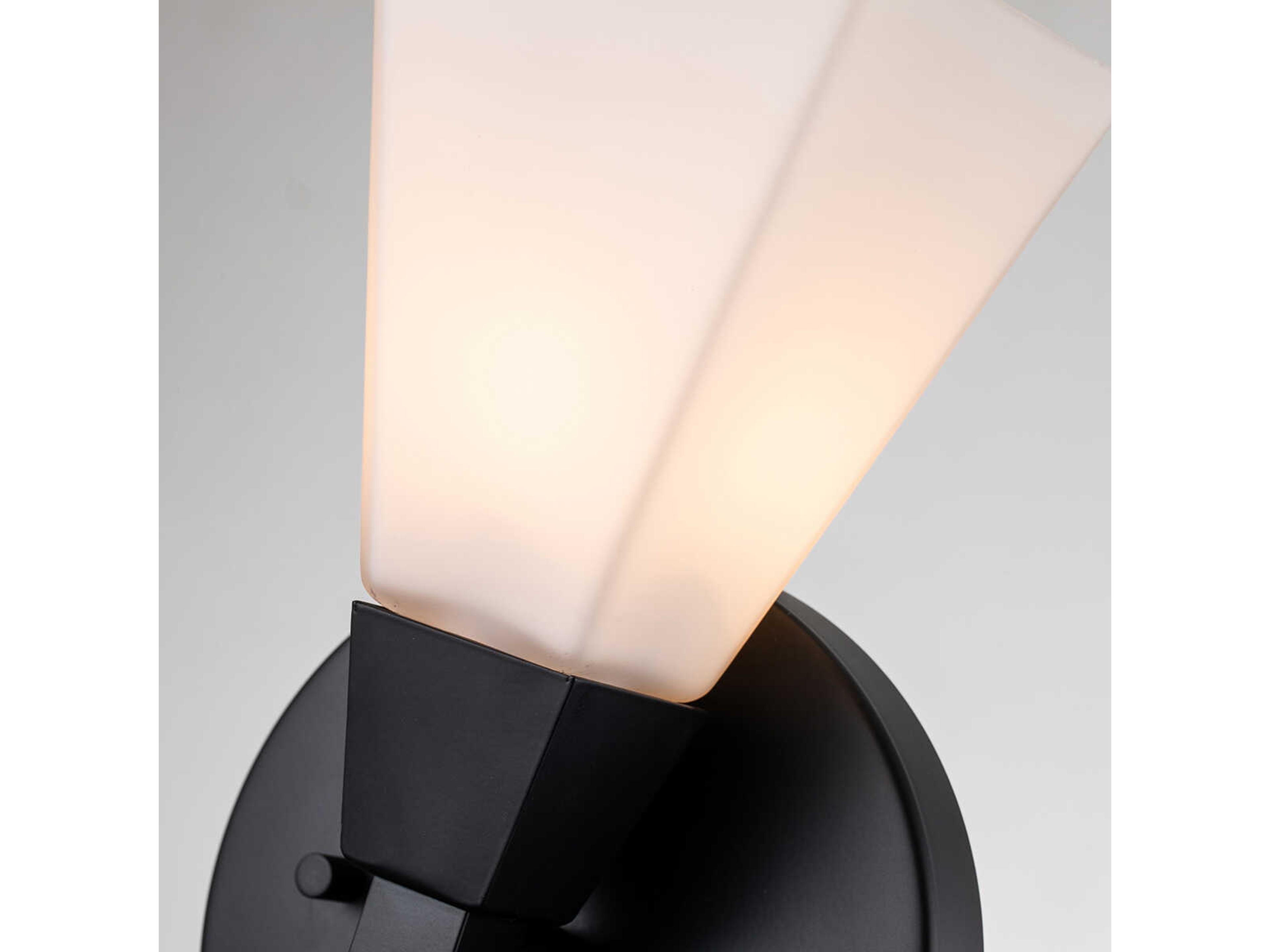 Lucas McKearn Bowtie 1-Light Matte Black Glass Wall Sconce