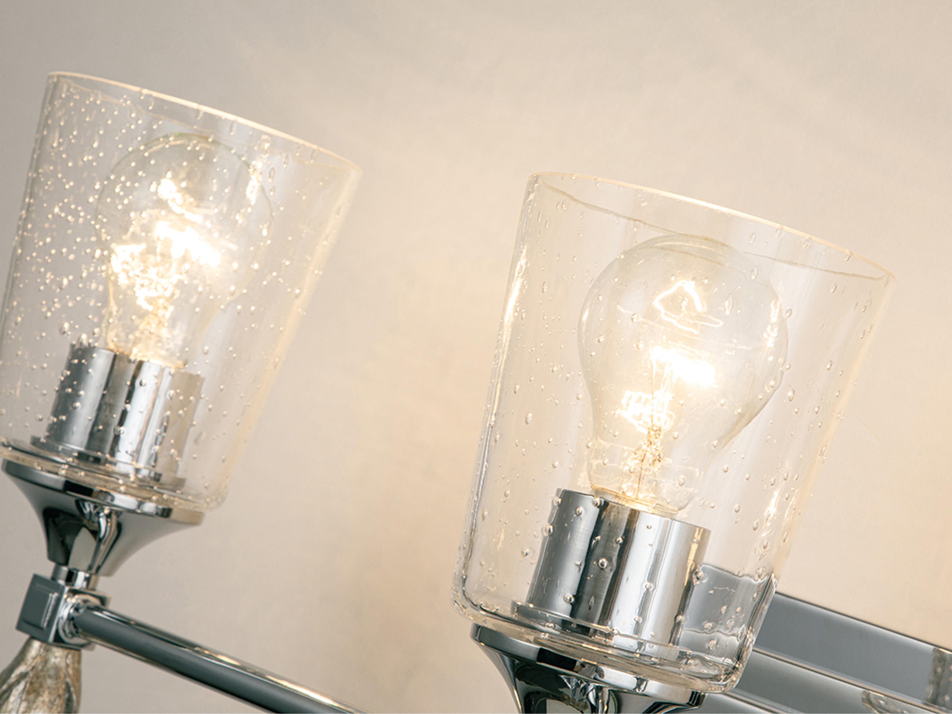 Lucas McKearn Vetiver 2-Light Polished Chrome Glass Vanity Light