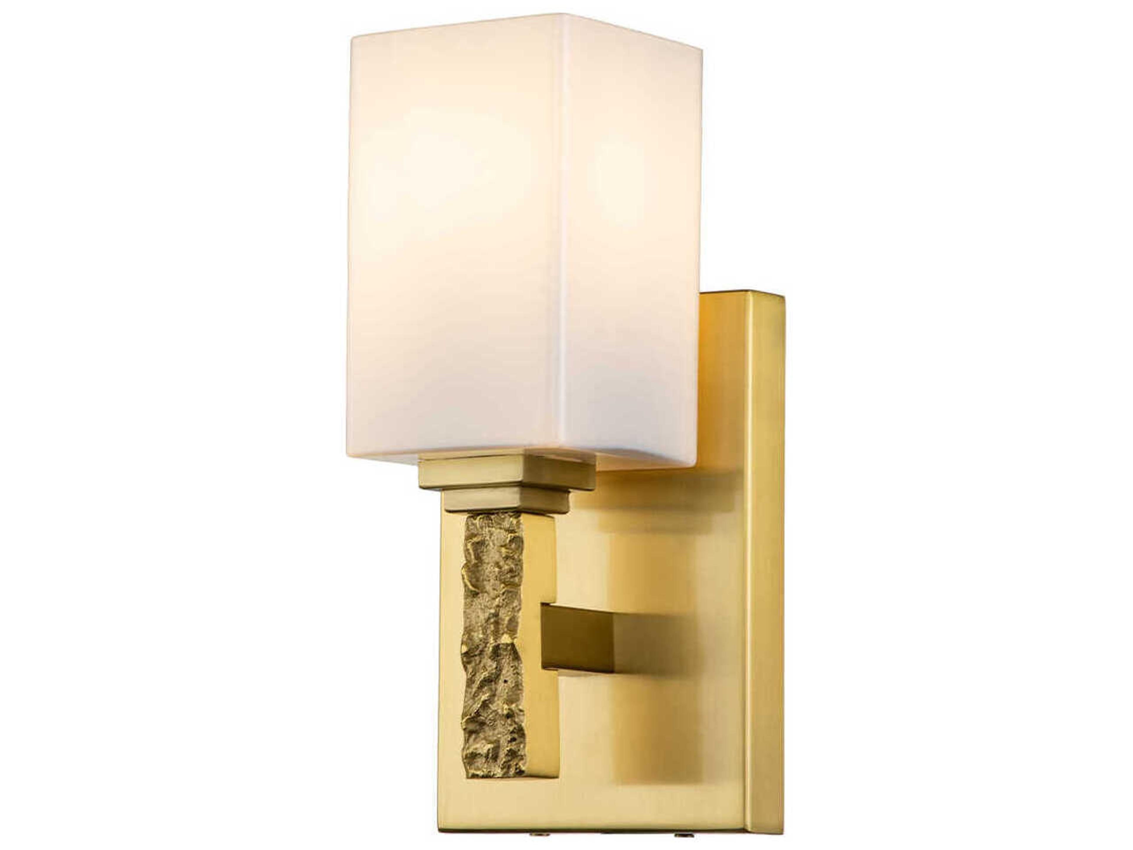 Jack 1-Light Aged Brass Glass Wall Sconce