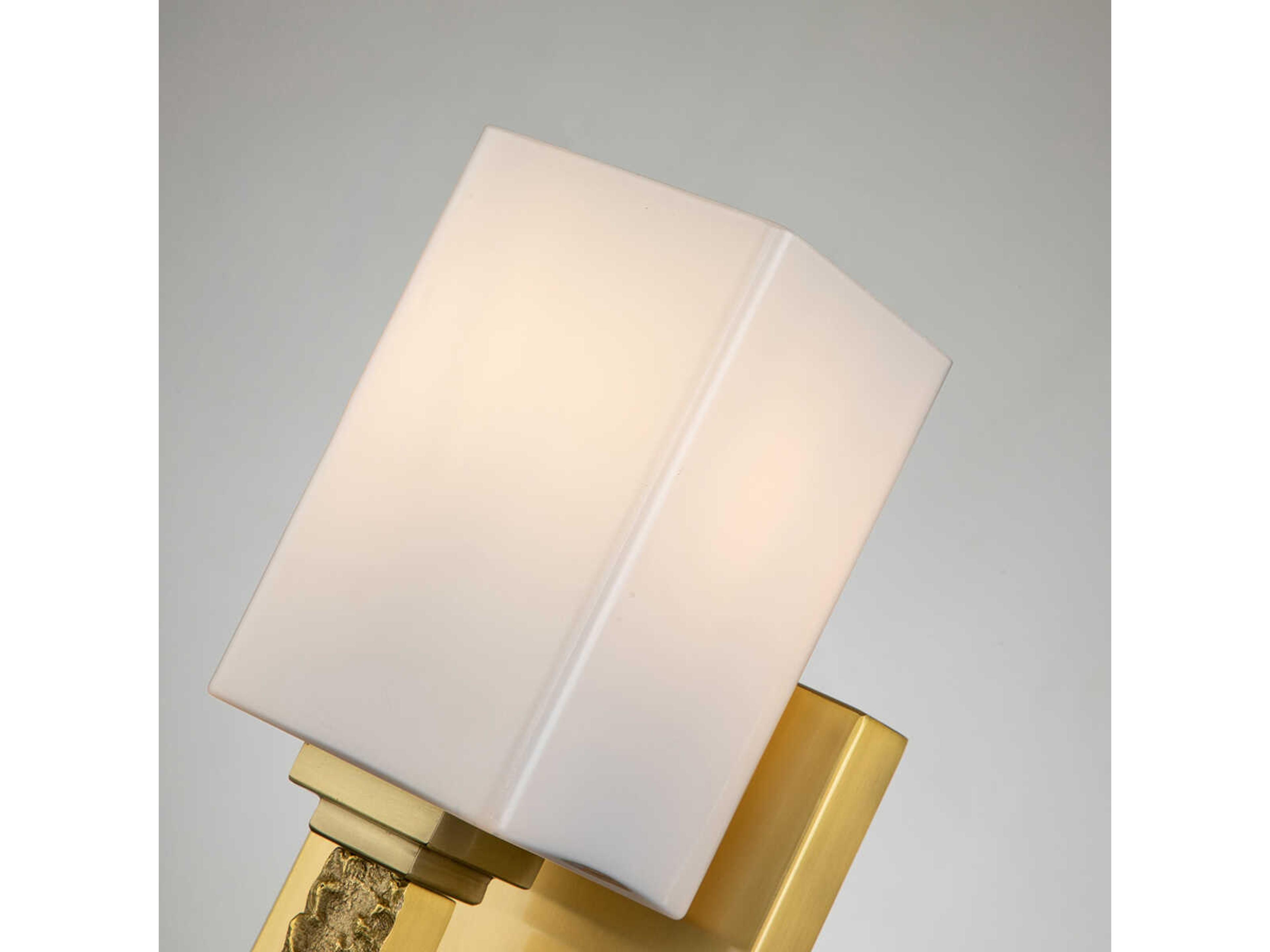 Lucas McKearn Jack 1-Light Aged Brass Glass Wall Sconce