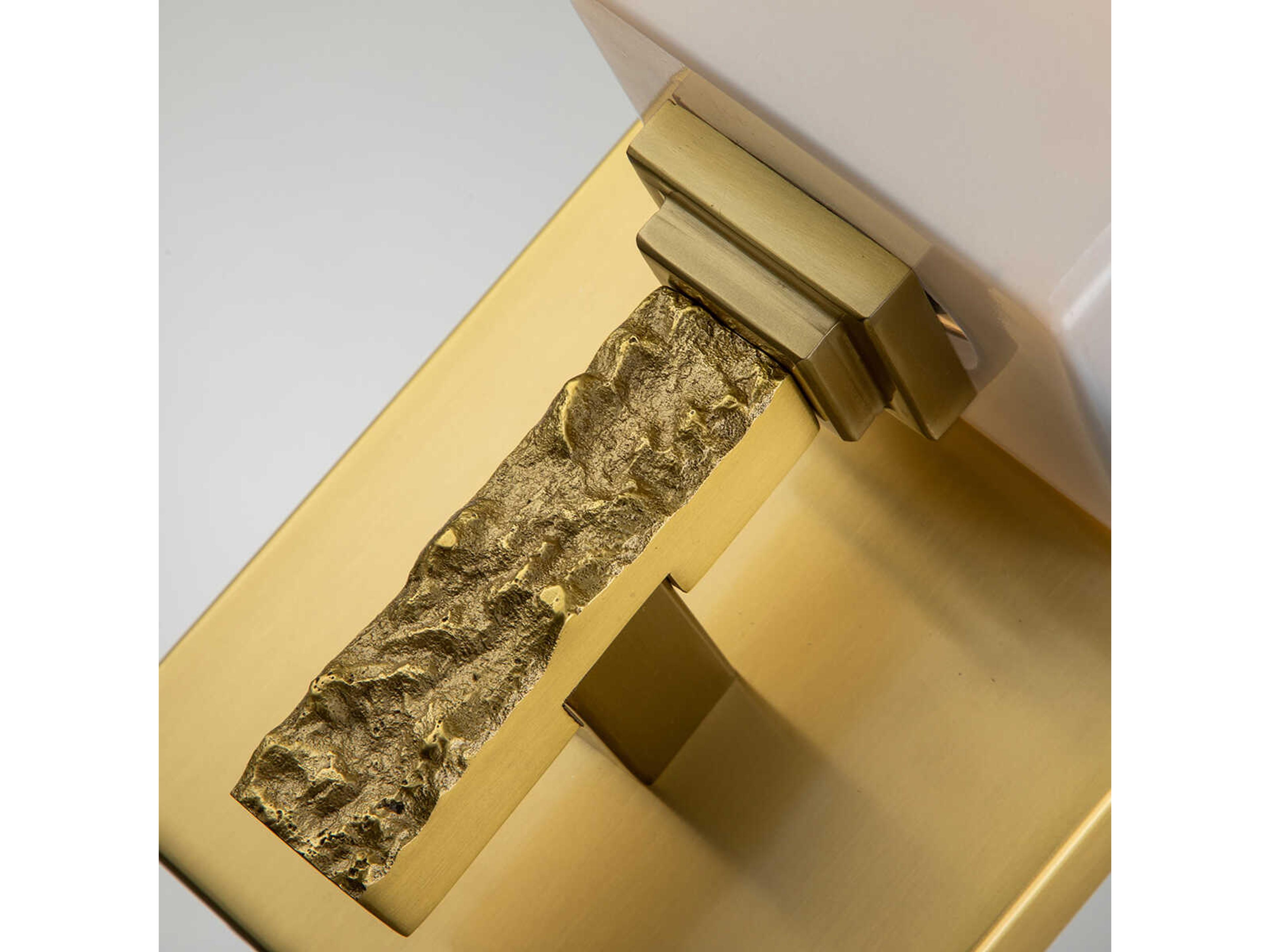 Lucas McKearn Jack 1-Light Aged Brass Glass Wall Sconce