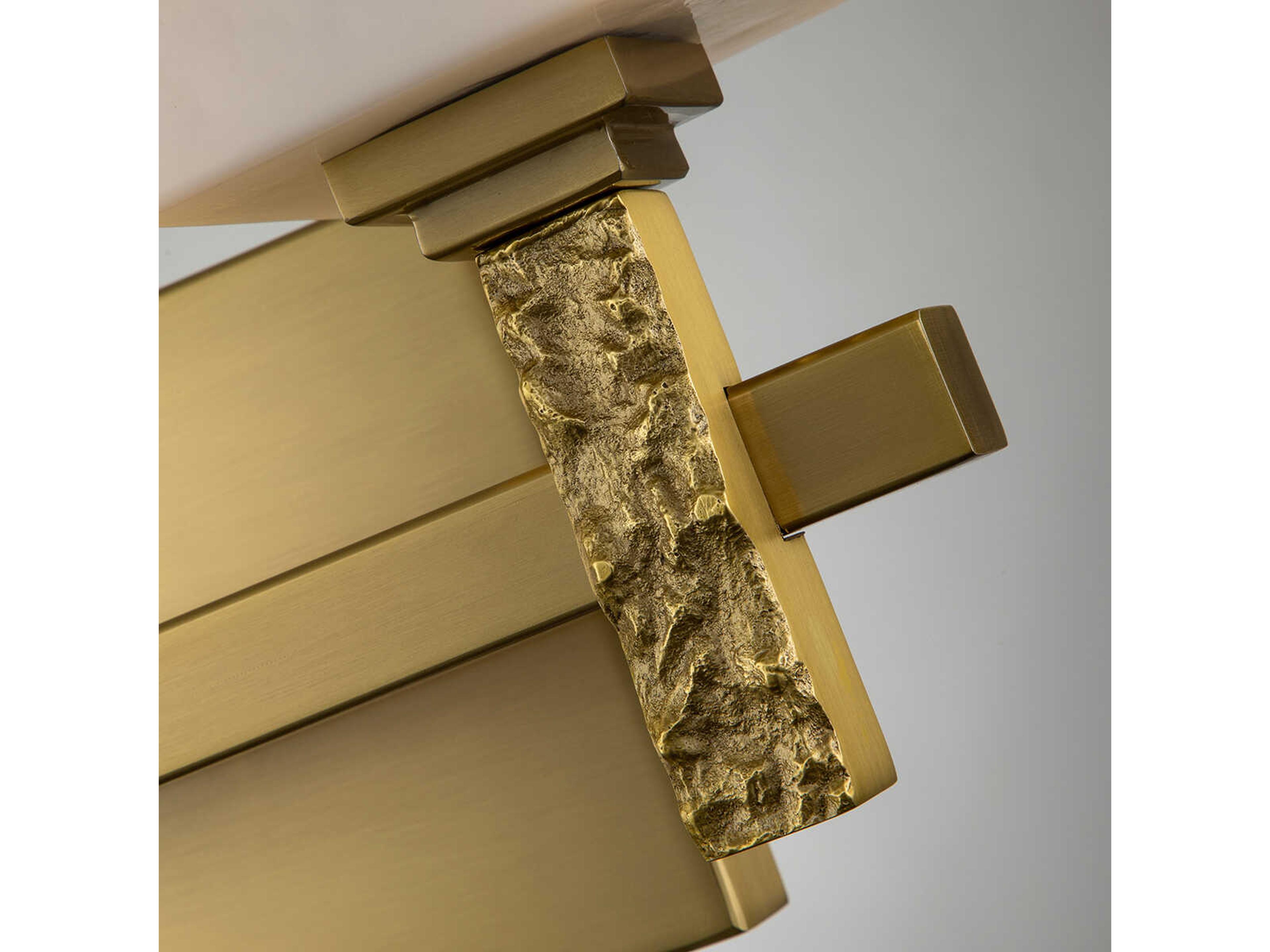 Lucas McKearn Jack 2-Light Aged Brass Glass Vanity Light