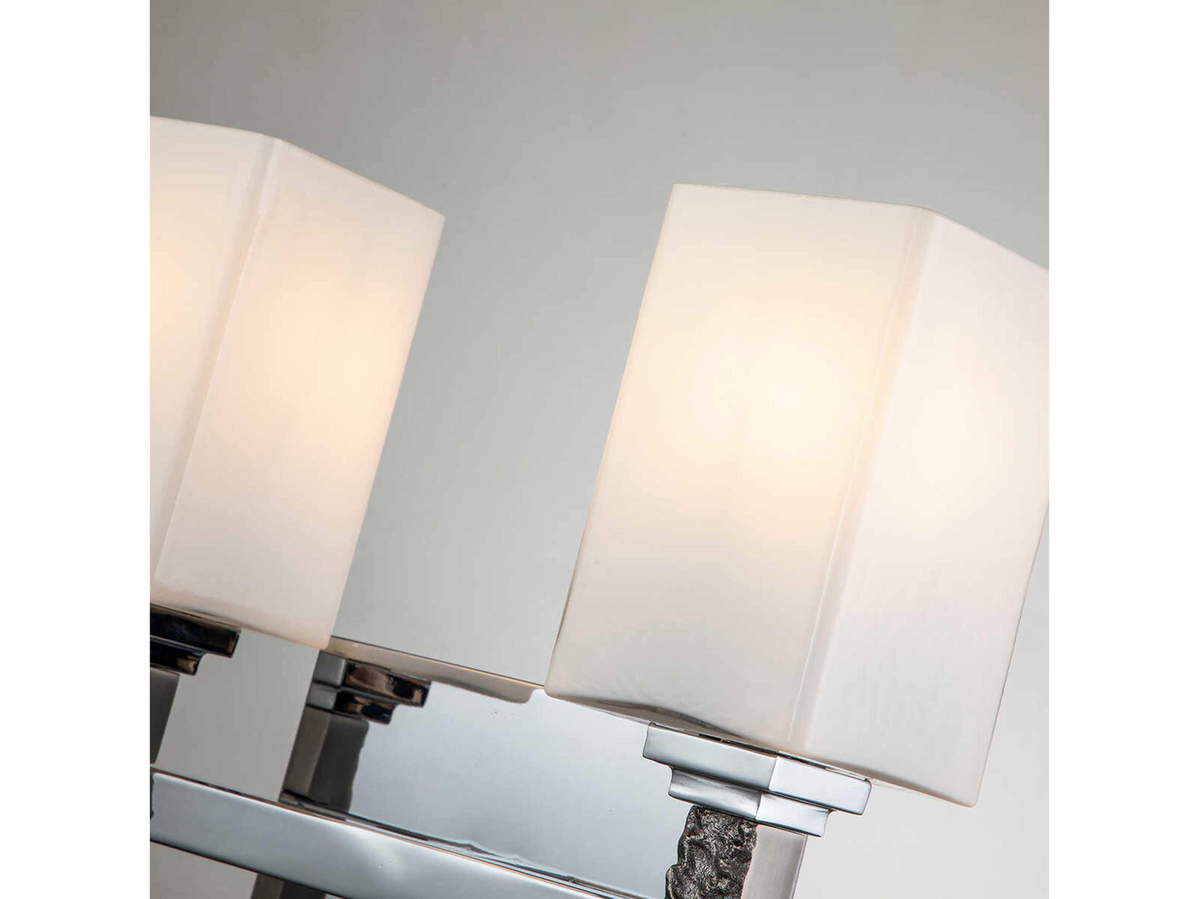 Lucas McKearn Jack 2-Light Polished Chrome Glass Vanity Light