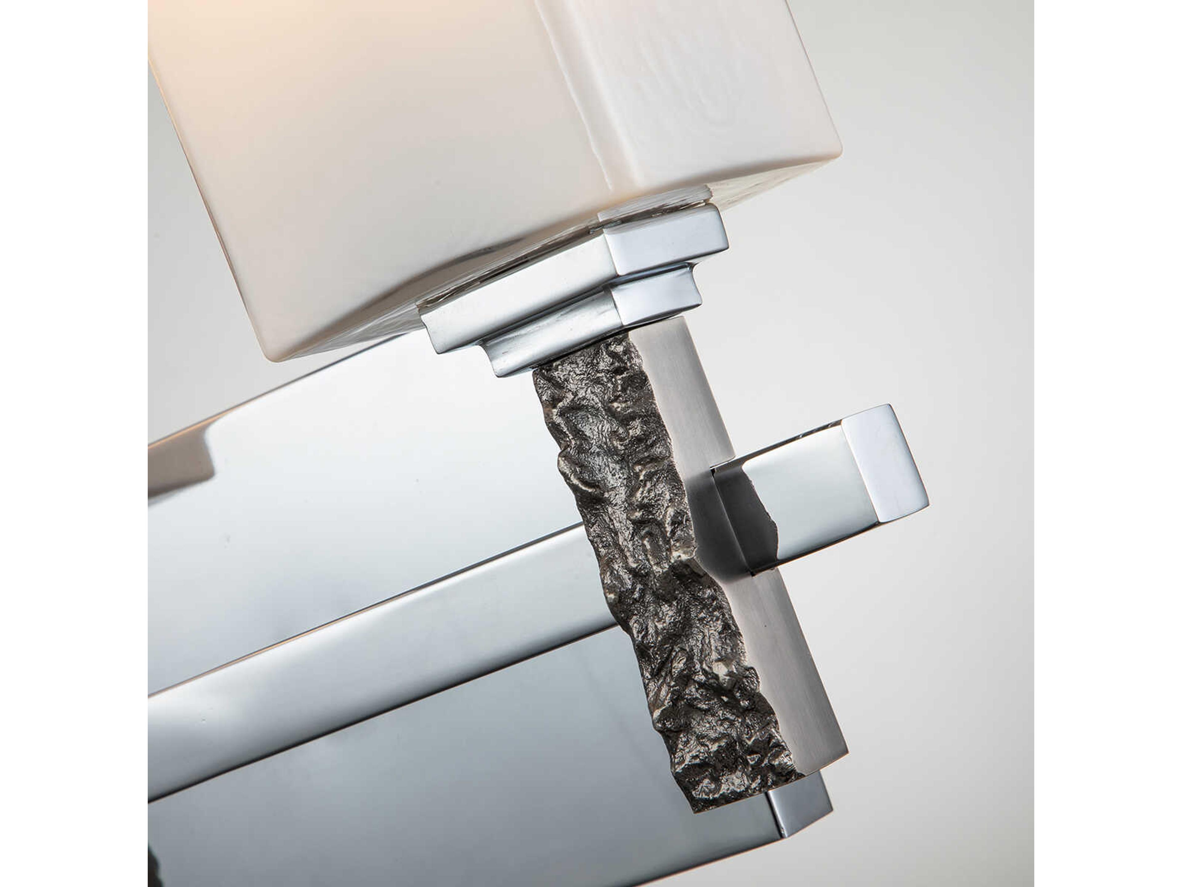 Lucas McKearn Jack 2-Light Polished Chrome Glass Vanity Light