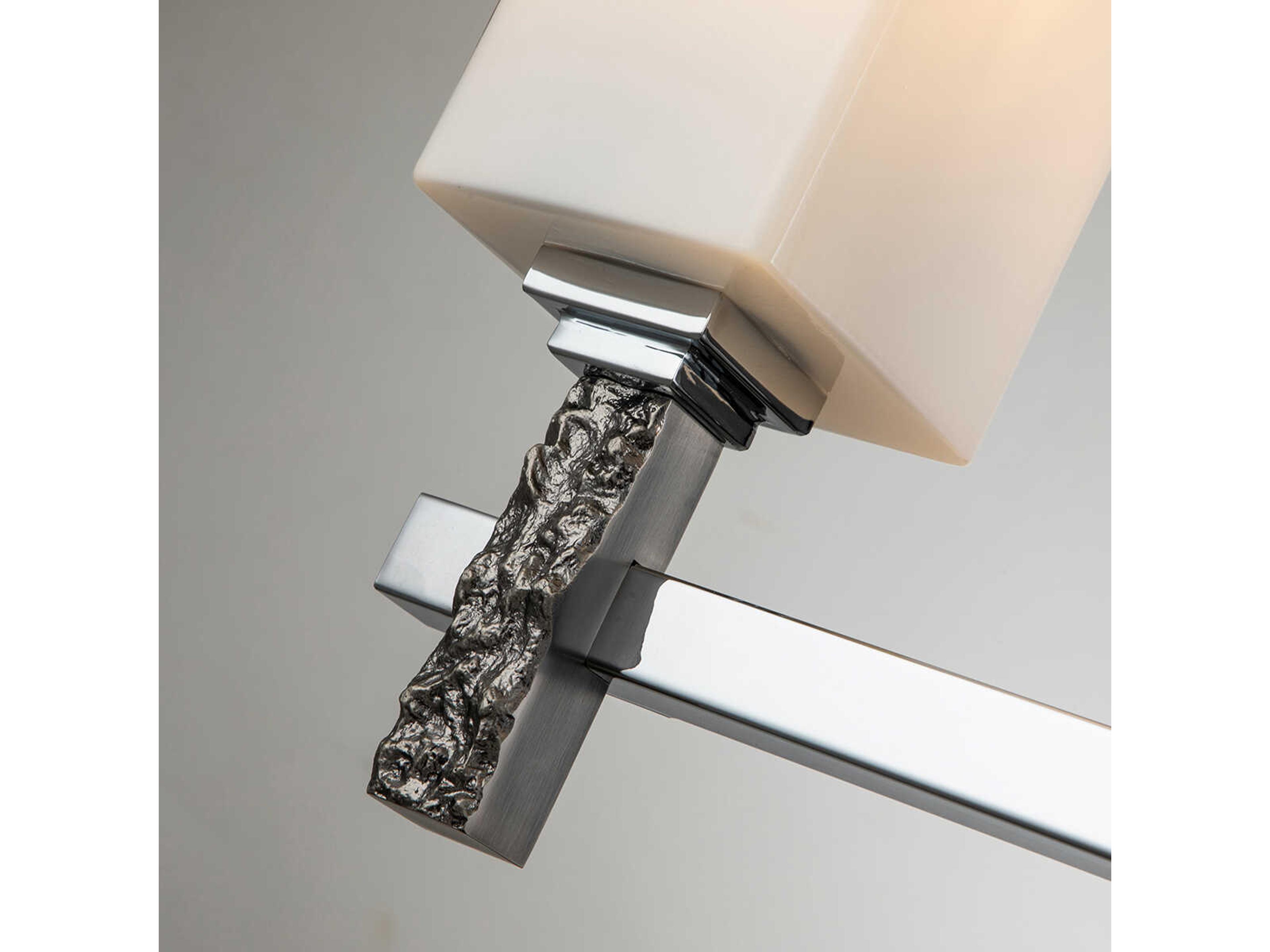 Lucas McKearn Jack 3-Light Polished Chrome Glass Vanity Light