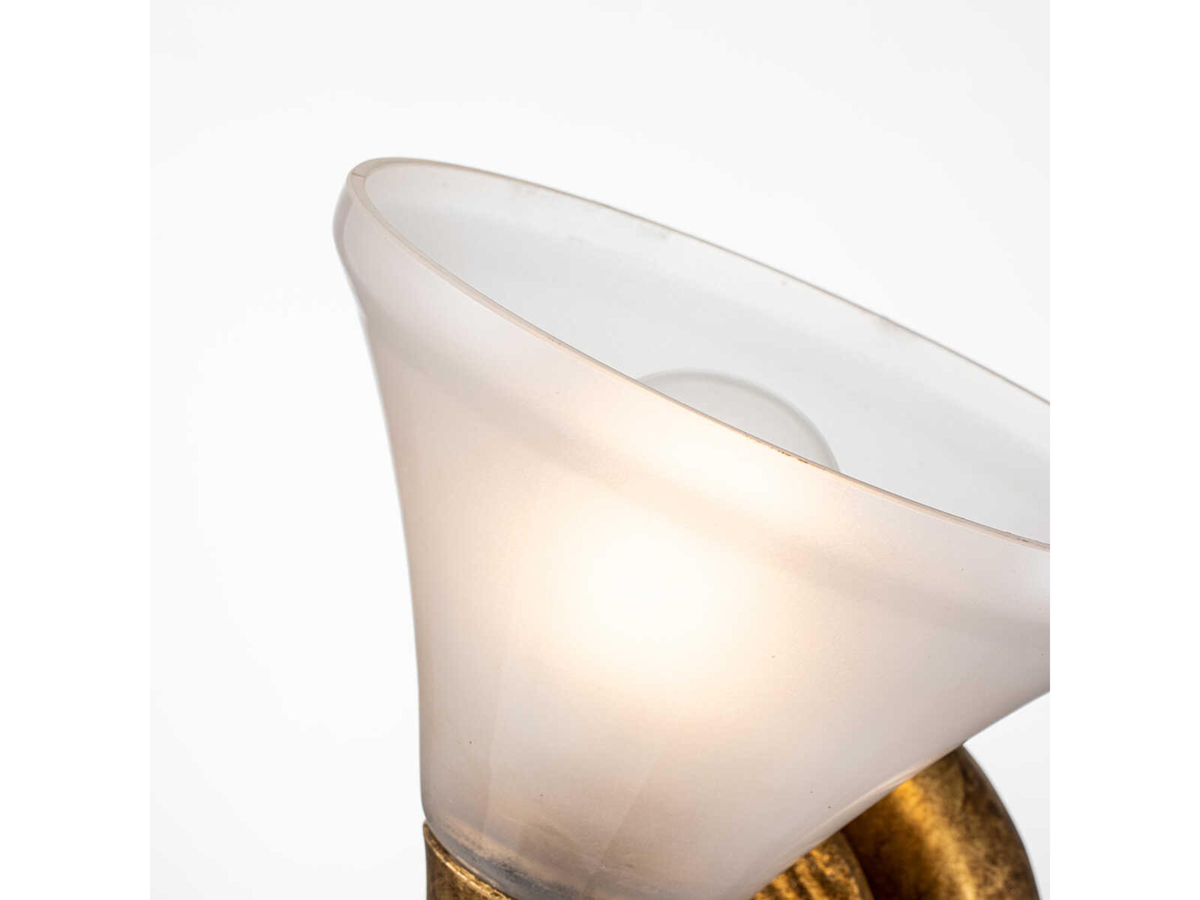 Lucas McKearn Lemoine 1-Light Gold Leaf Glass Wall Sconce