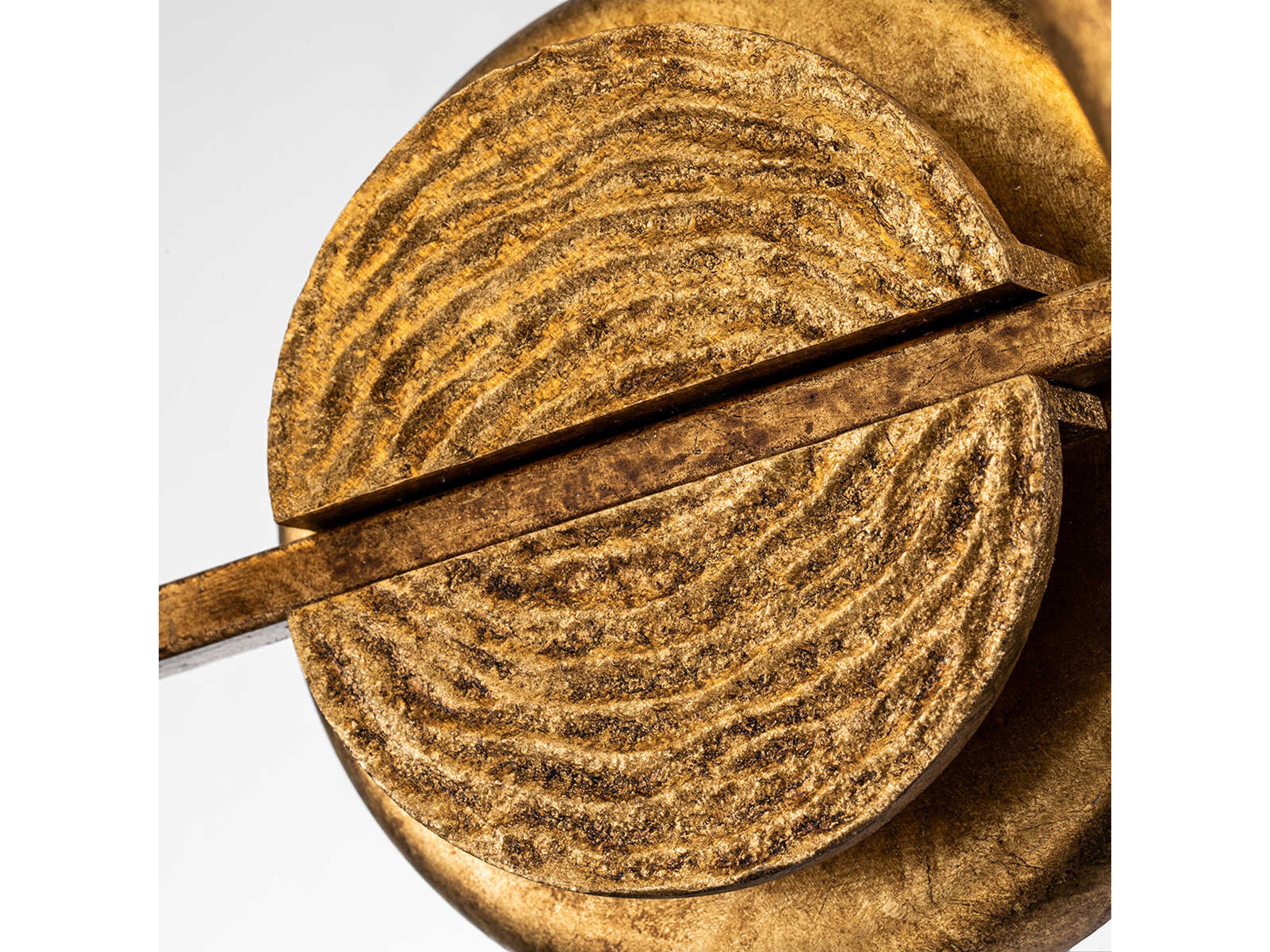 Lucas McKearn Lemoine 2-Light Gold Leaf Glass Vanity Light