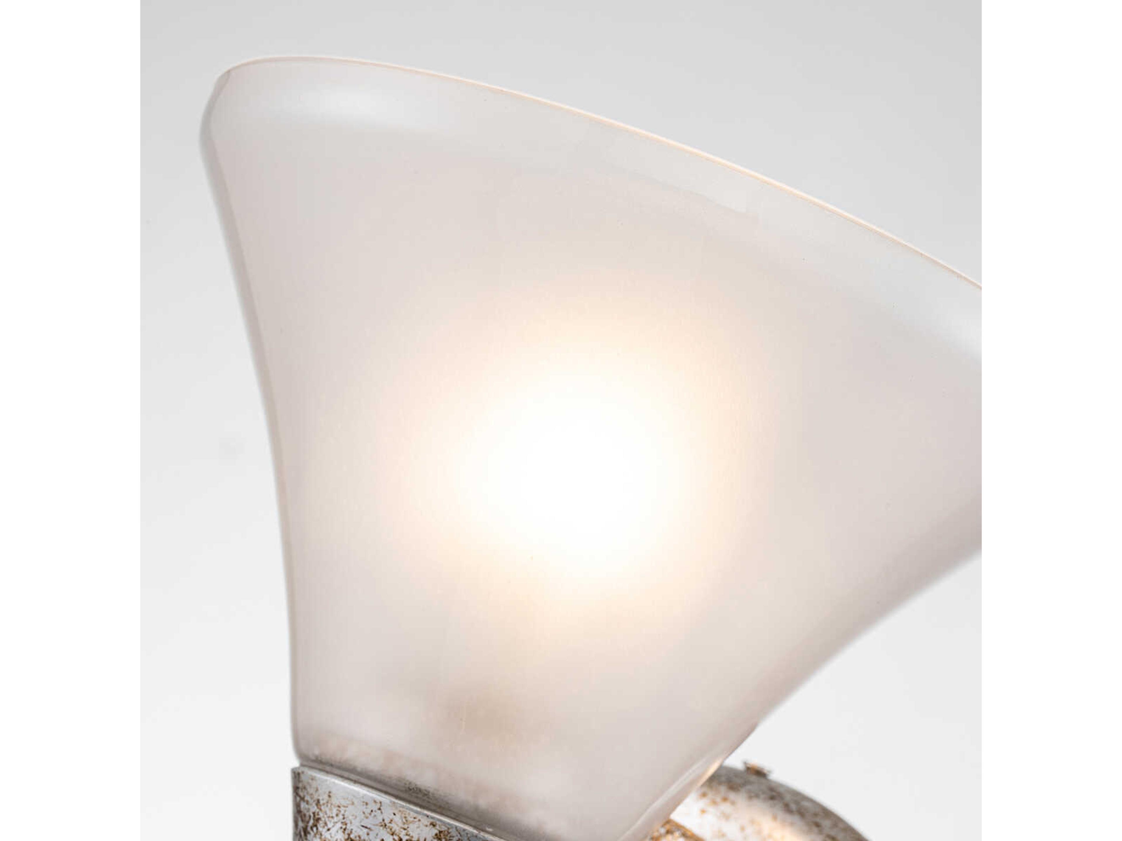 Lucas McKearn Lemoine 1-Light Silver Leaf Glass Wall Sconce