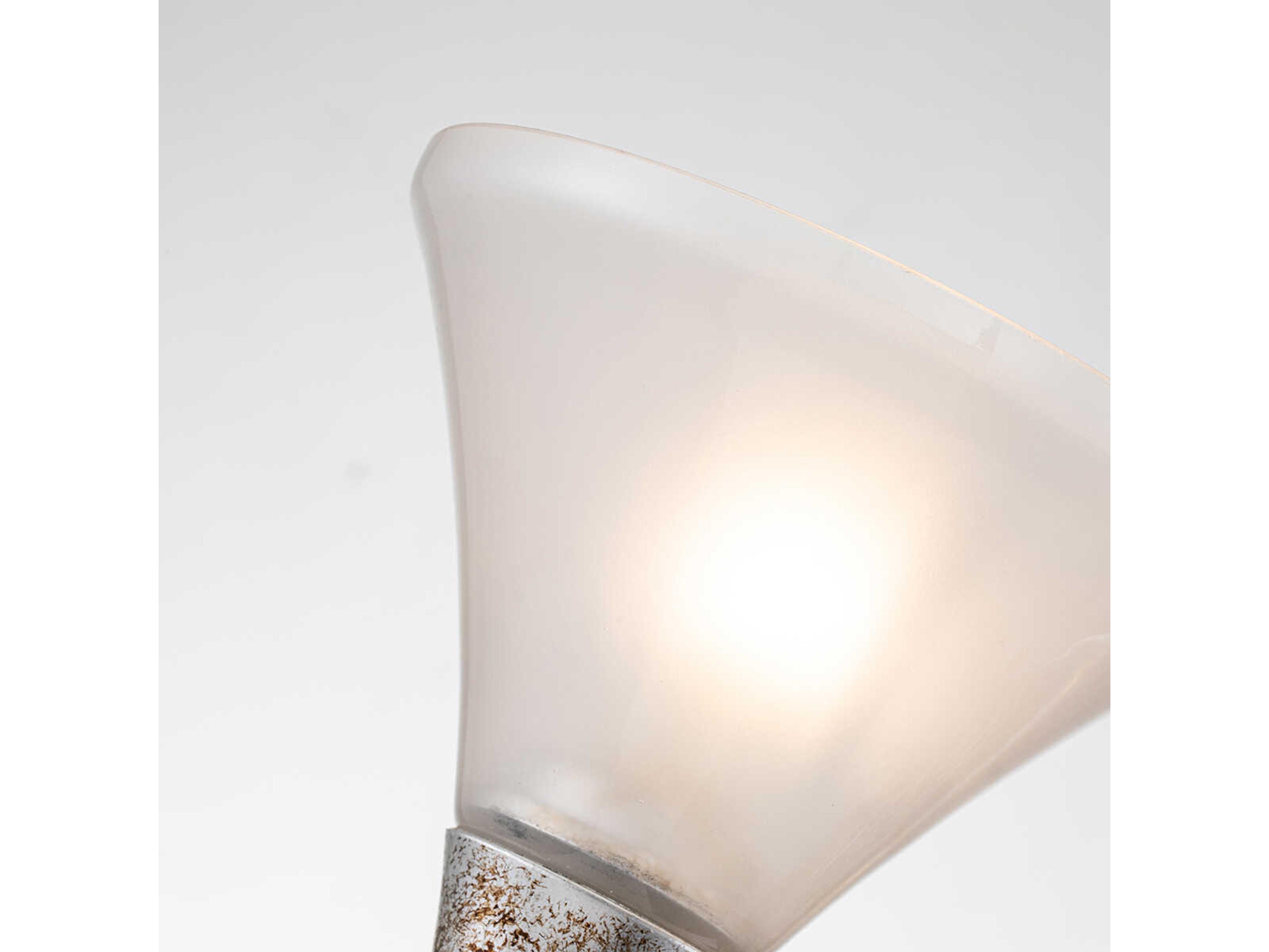 Lucas McKearn Lemoine 2-Light Silver Leaf Glass Vanity Light