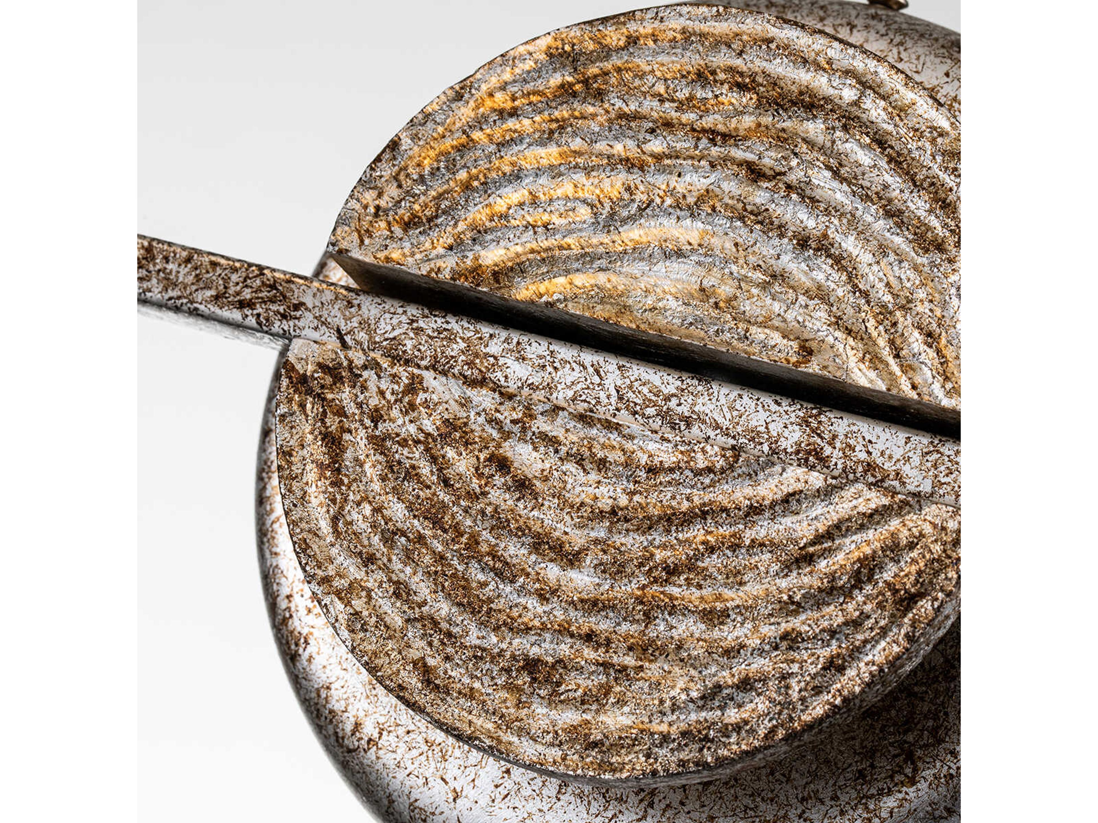 Lucas McKearn Lemoine 2-Light Silver Leaf Glass Vanity Light