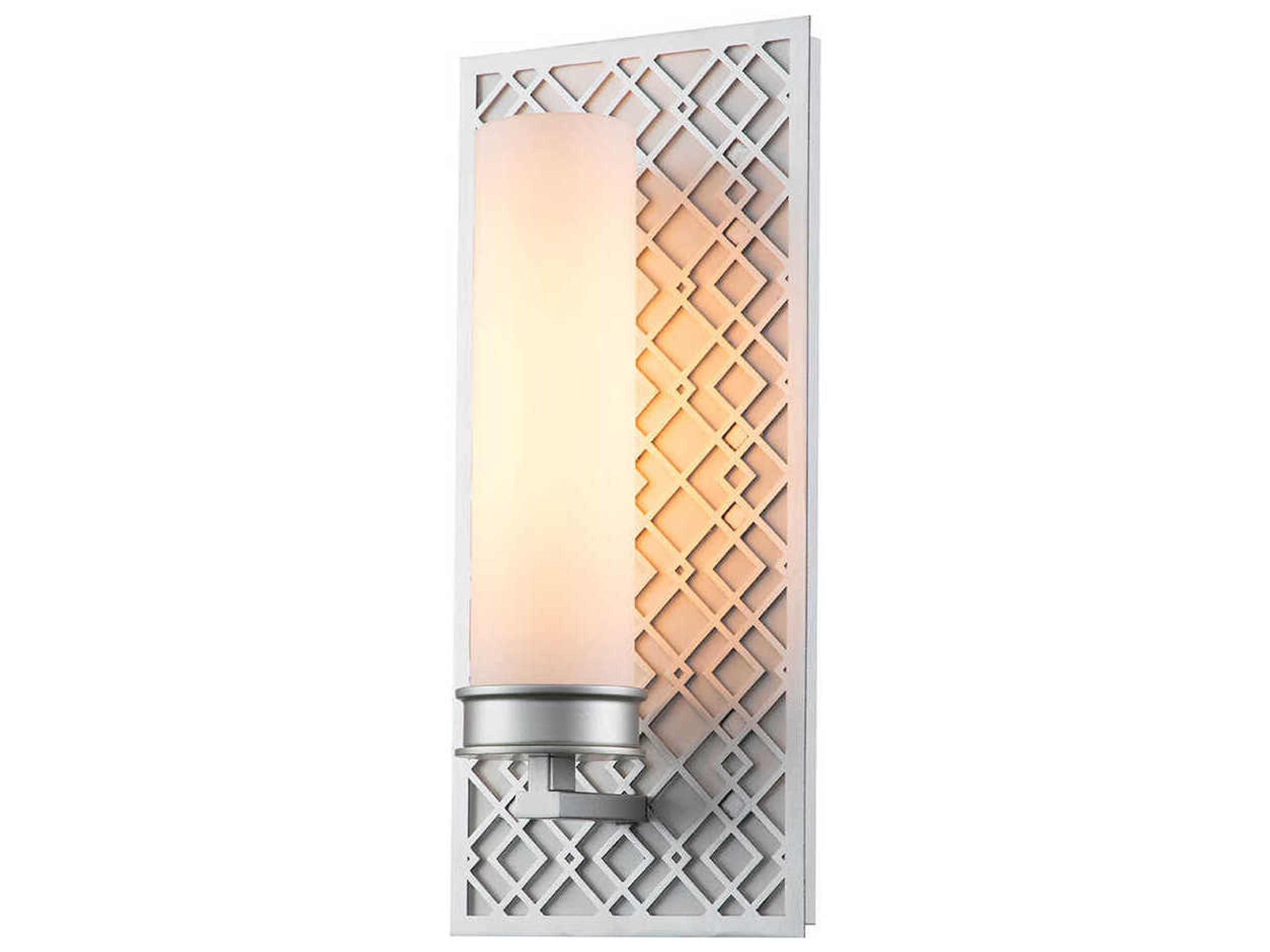 Ziggy 1-Light Laquered Silver Glass Wall Sconce