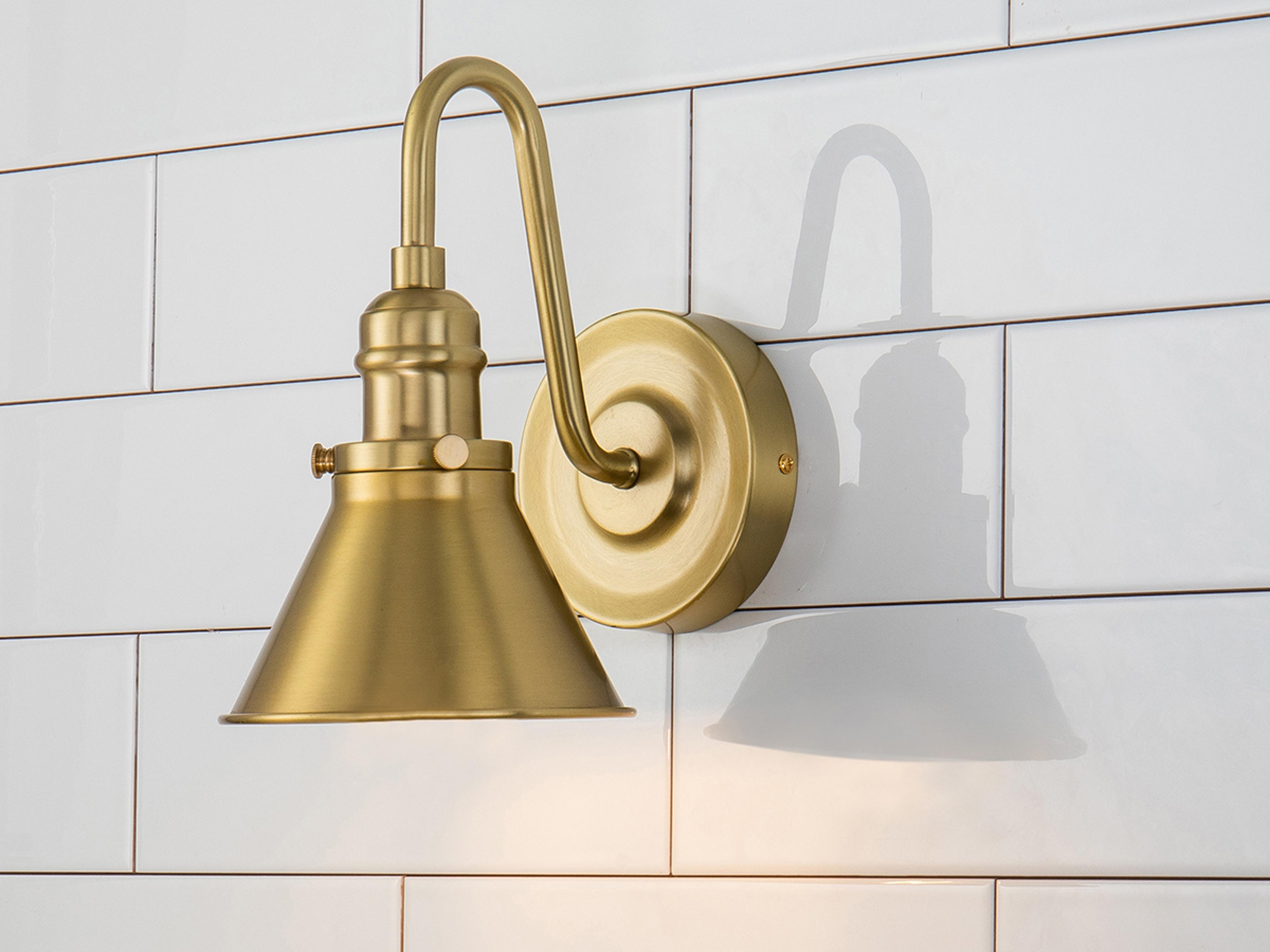 Lucas McKearn Provence 1-Light Aged Brass Wall Sconce