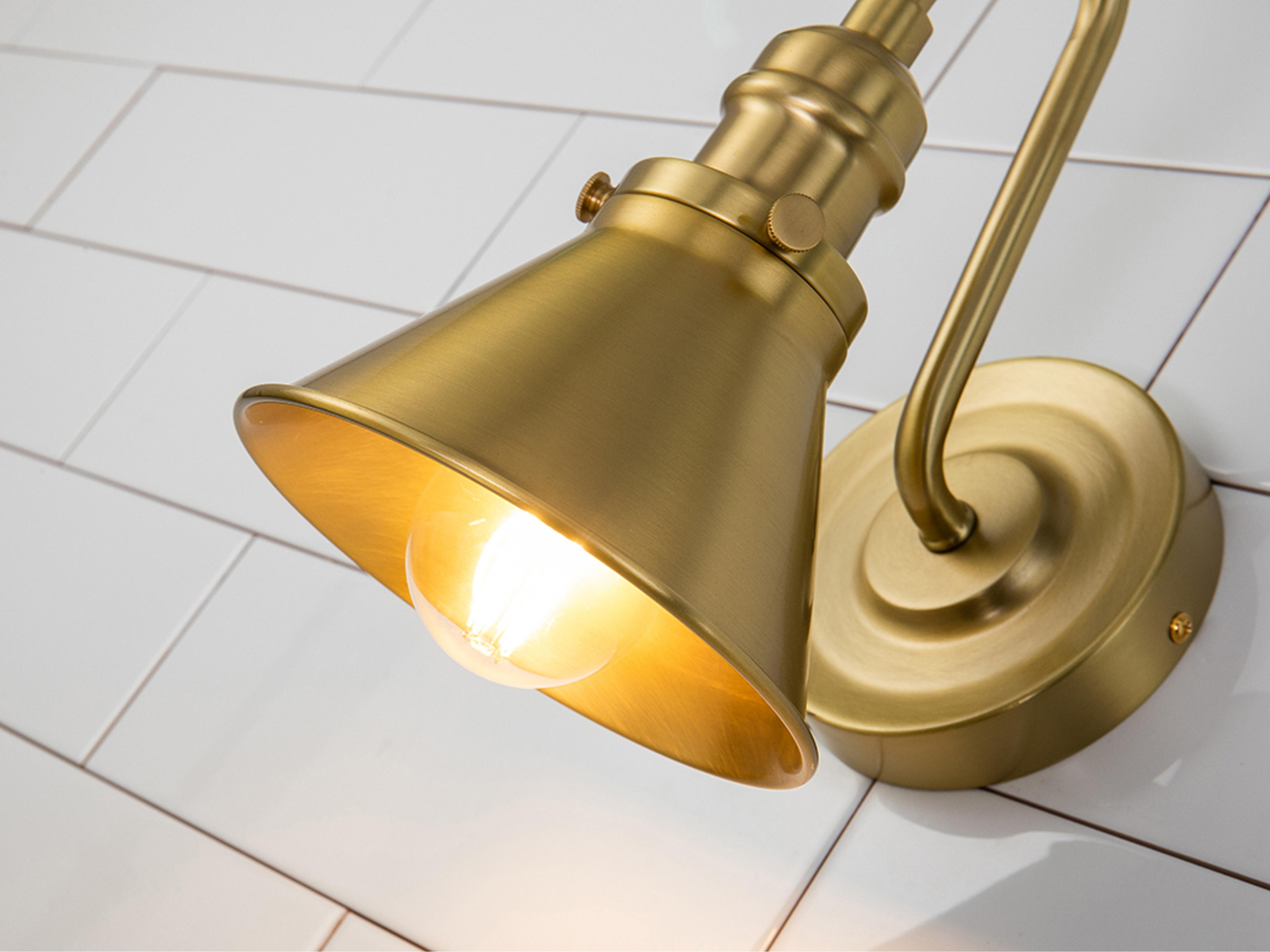 Lucas McKearn Provence 1-Light Aged Brass Wall Sconce