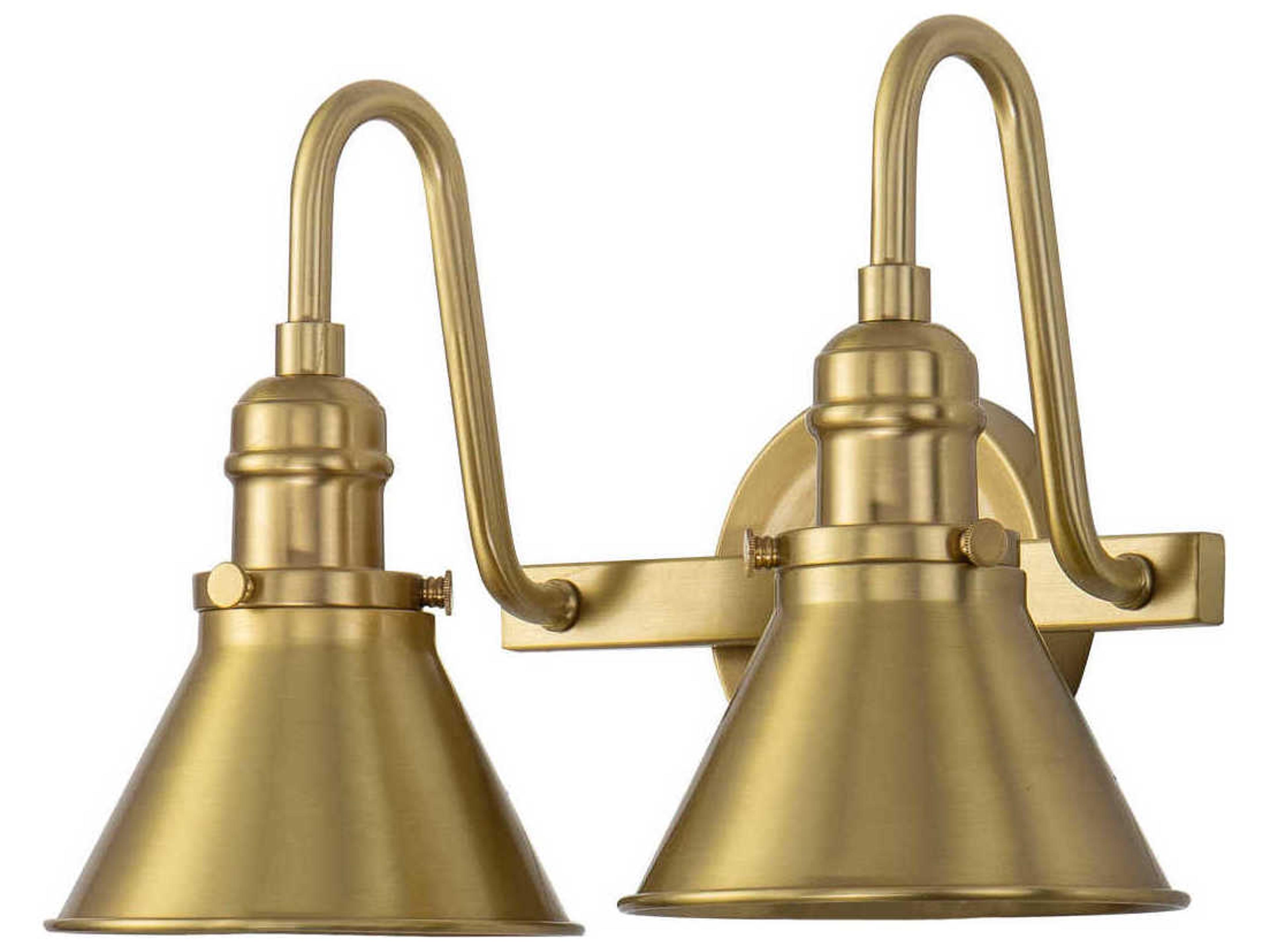 Lucas McKearn Provence 2-Light Aged Brass Vanity Light