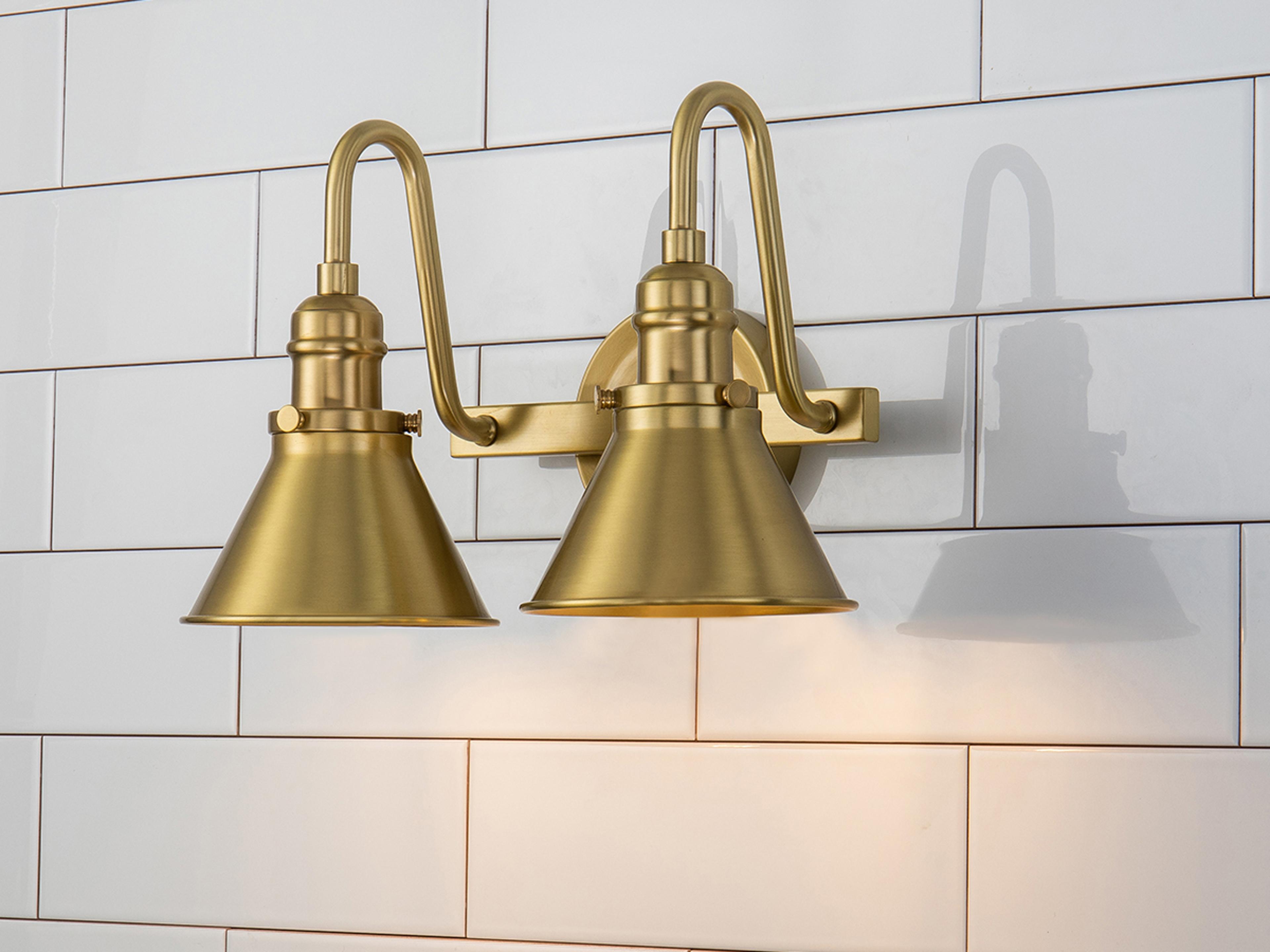 Lucas McKearn Provence 2-Light Aged Brass Vanity Light