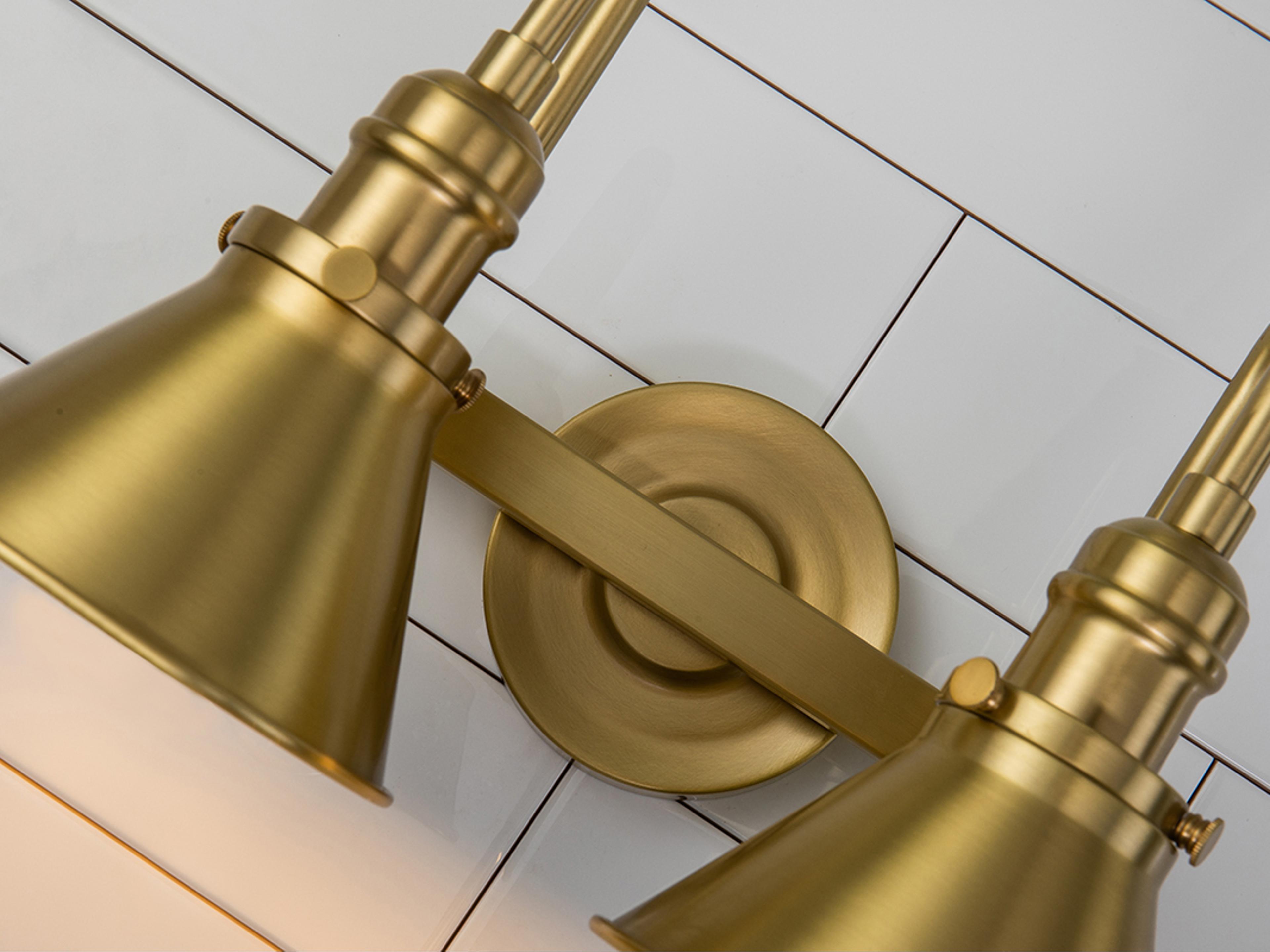 Lucas McKearn Provence 2-Light Aged Brass Vanity Light