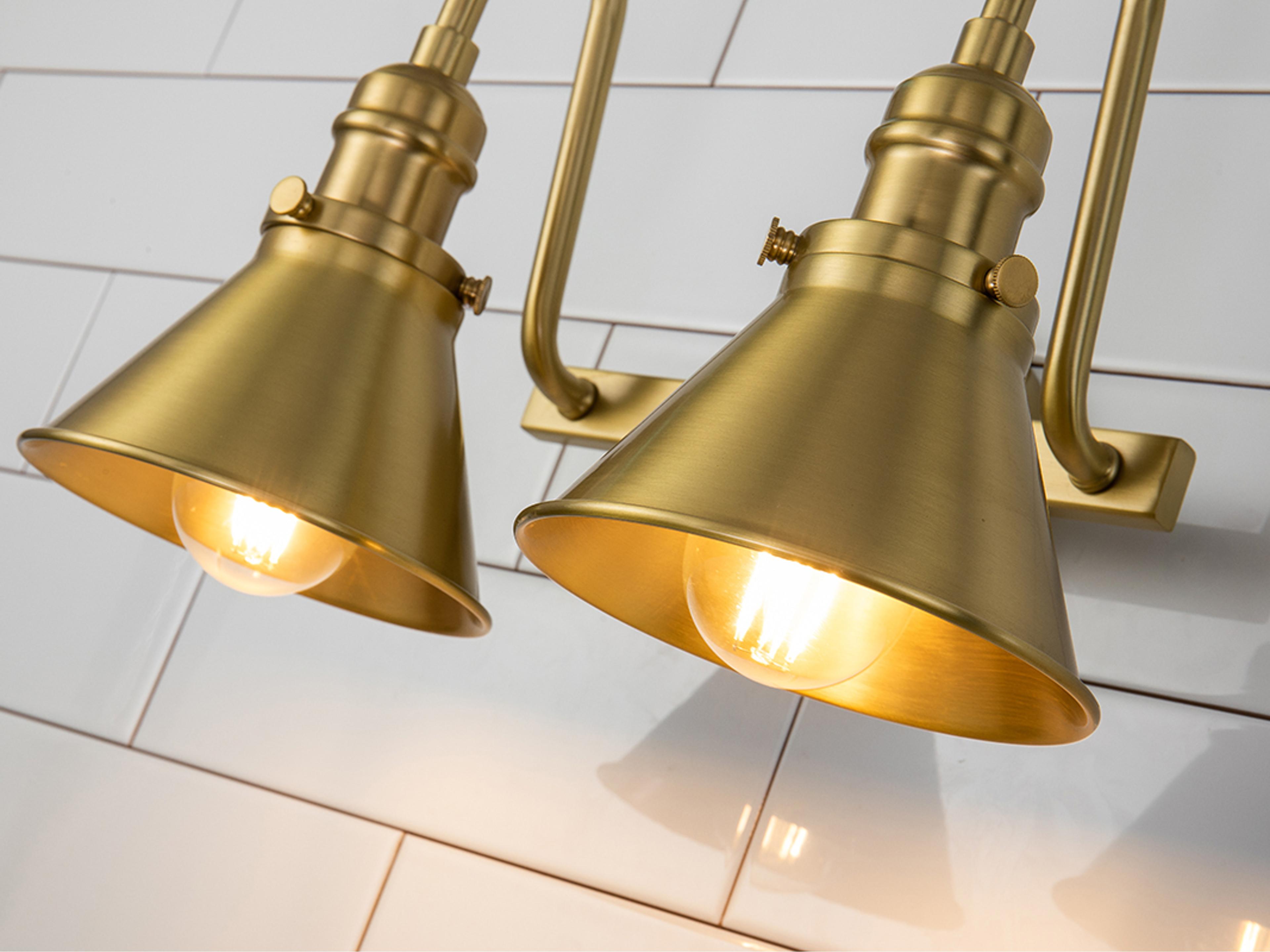 Lucas McKearn Provence 2-Light Aged Brass Vanity Light