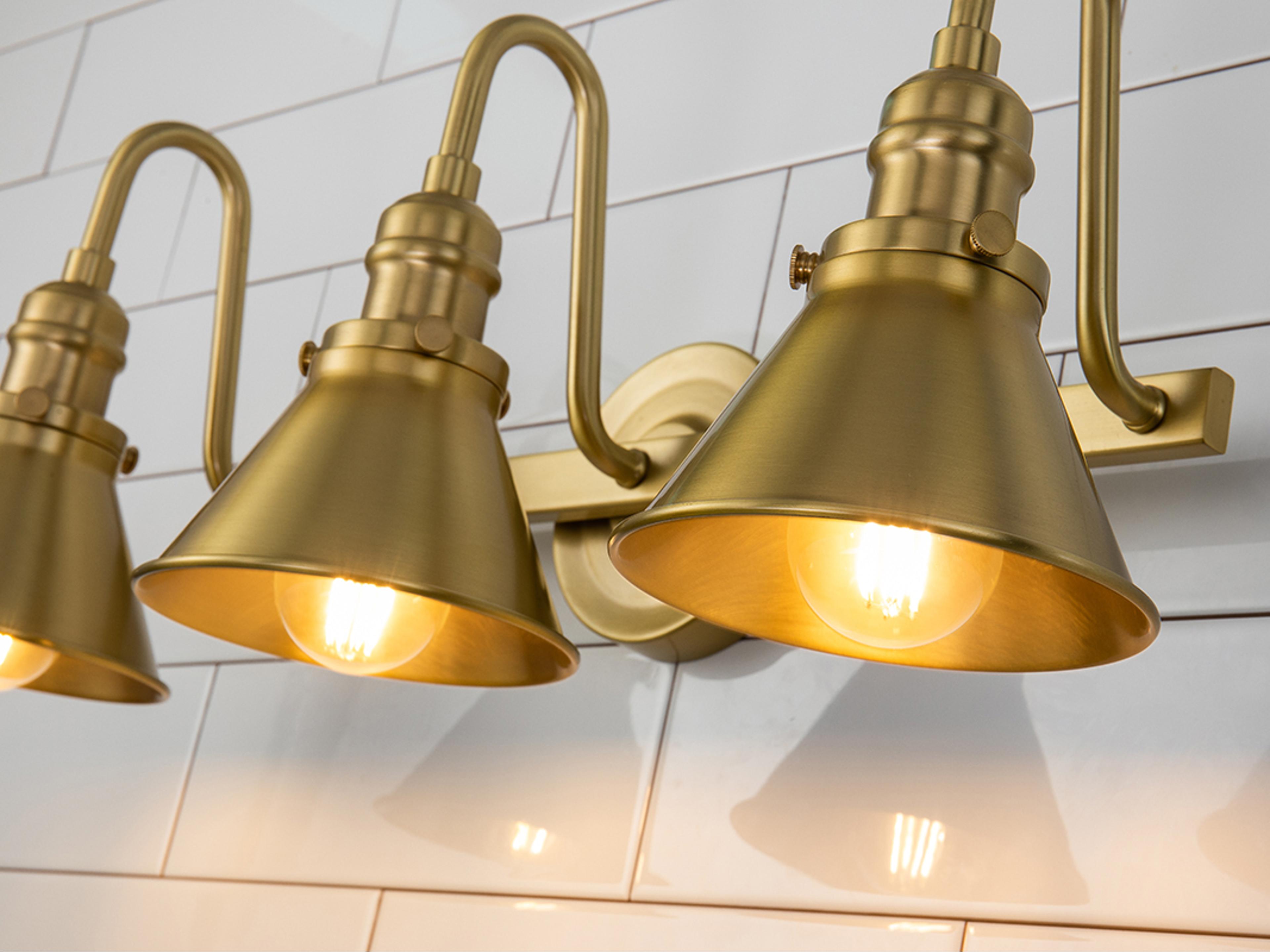 Lucas McKearn Provence 3-Light Aged Brass Vanity Light