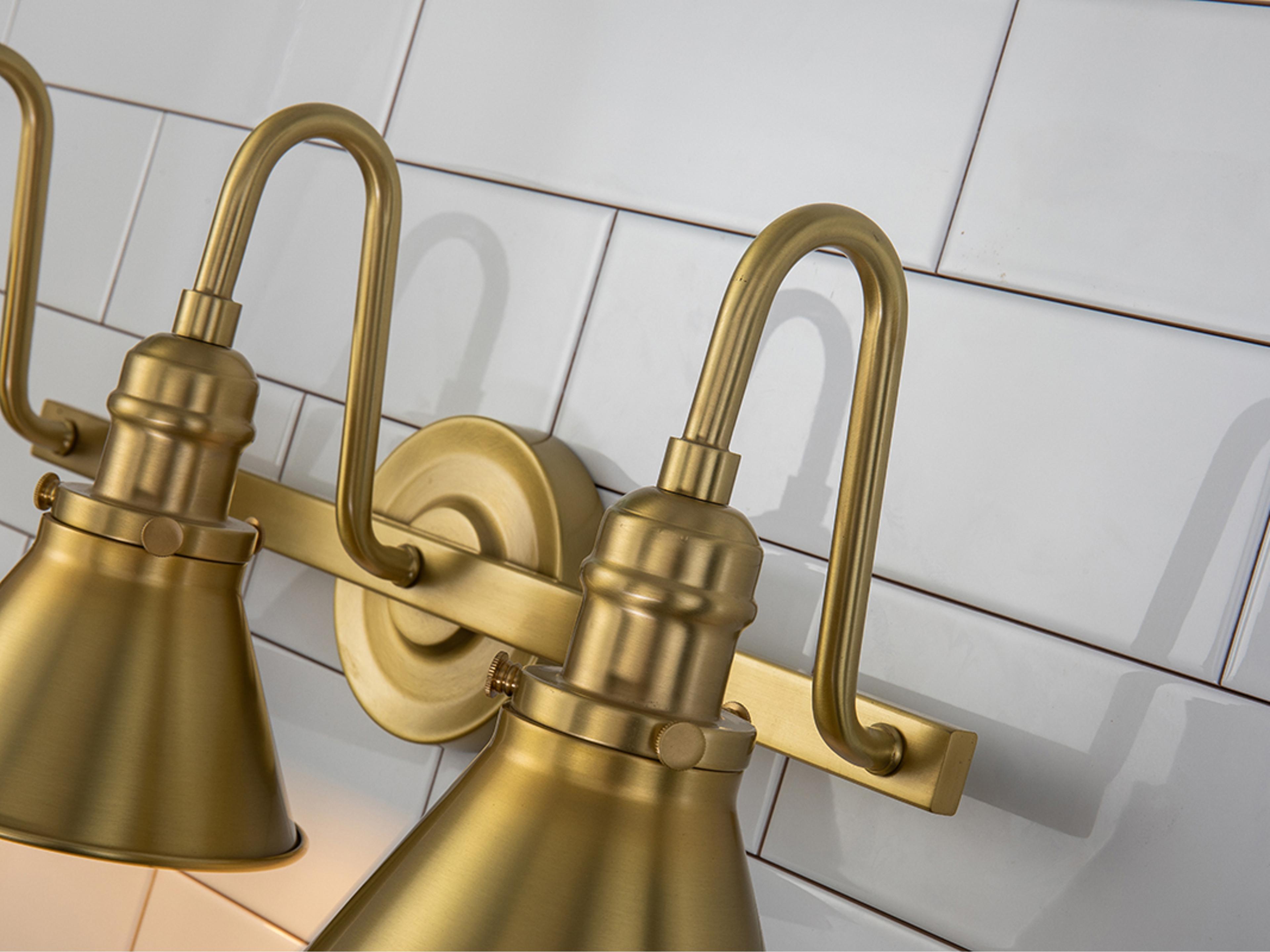 Lucas McKearn Provence 3-Light Aged Brass Vanity Light