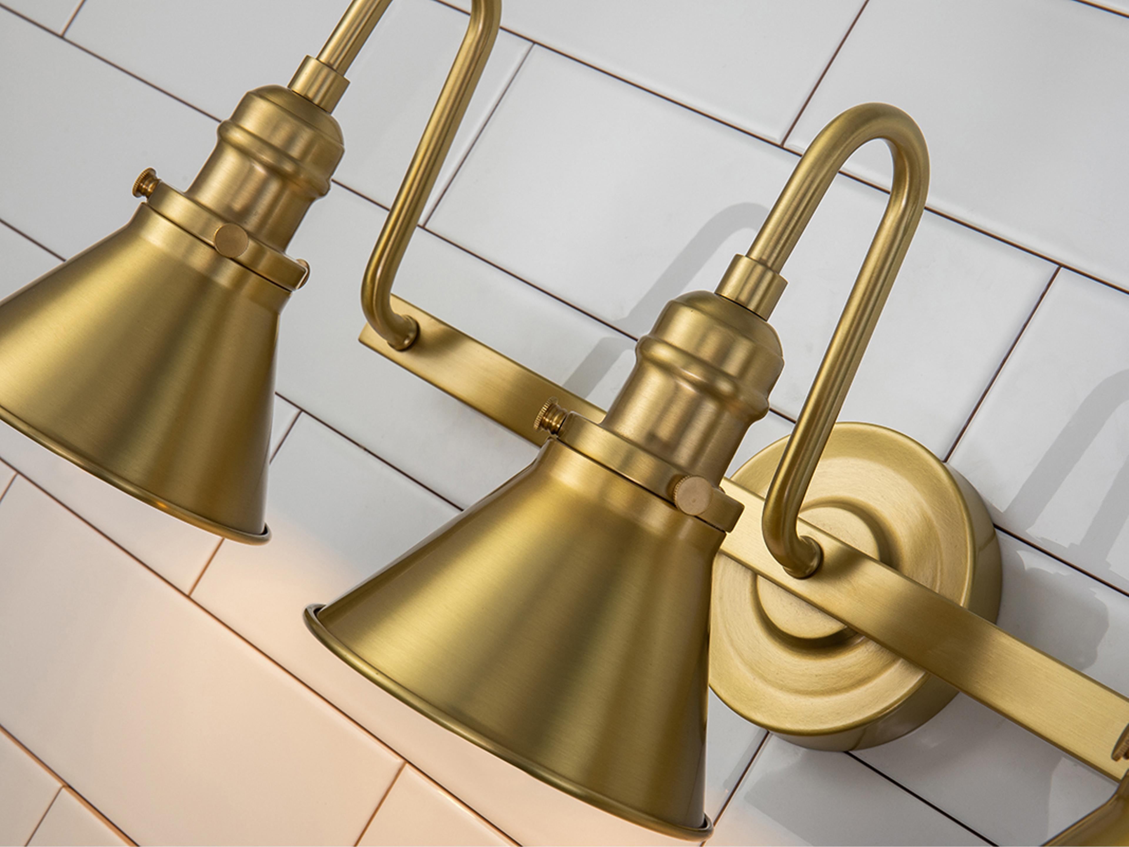 Lucas McKearn Provence 3-Light Aged Brass Vanity Light