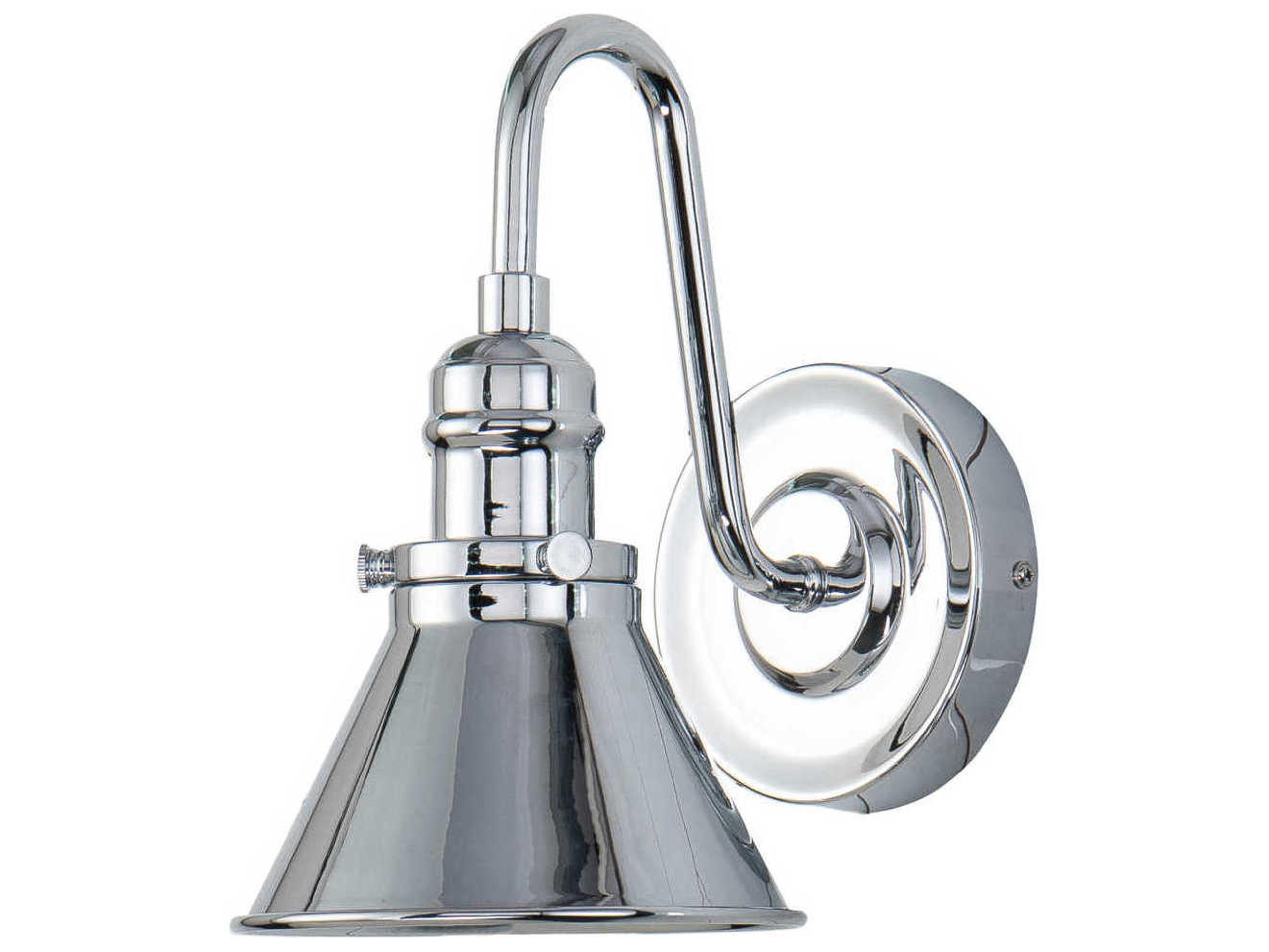Lucas McKearn Provence 1-Light Polished Chrome Wall Sconce