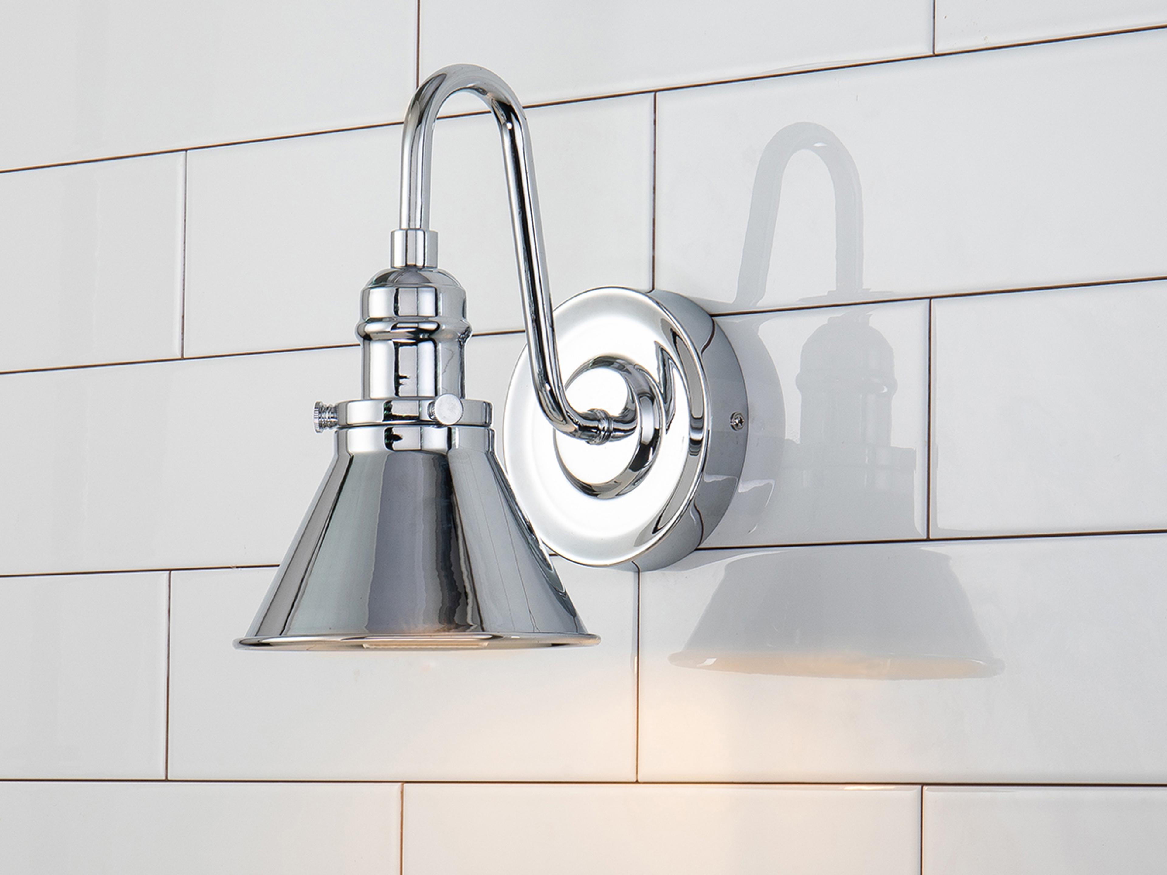 Lucas McKearn Provence 1-Light Polished Chrome Wall Sconce