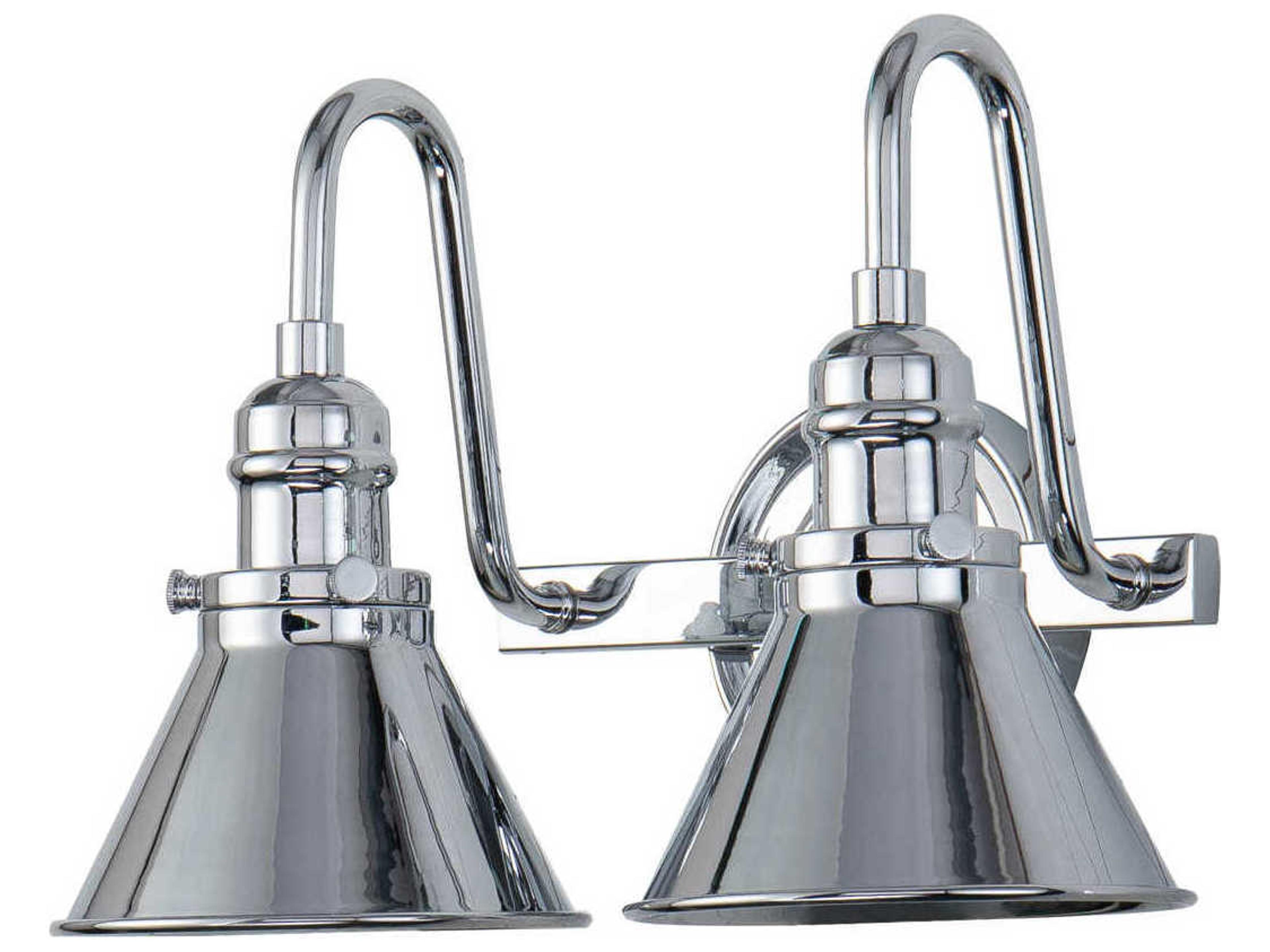 Lucas McKearn Provence 2-Light Polished Chrome Vanity Light