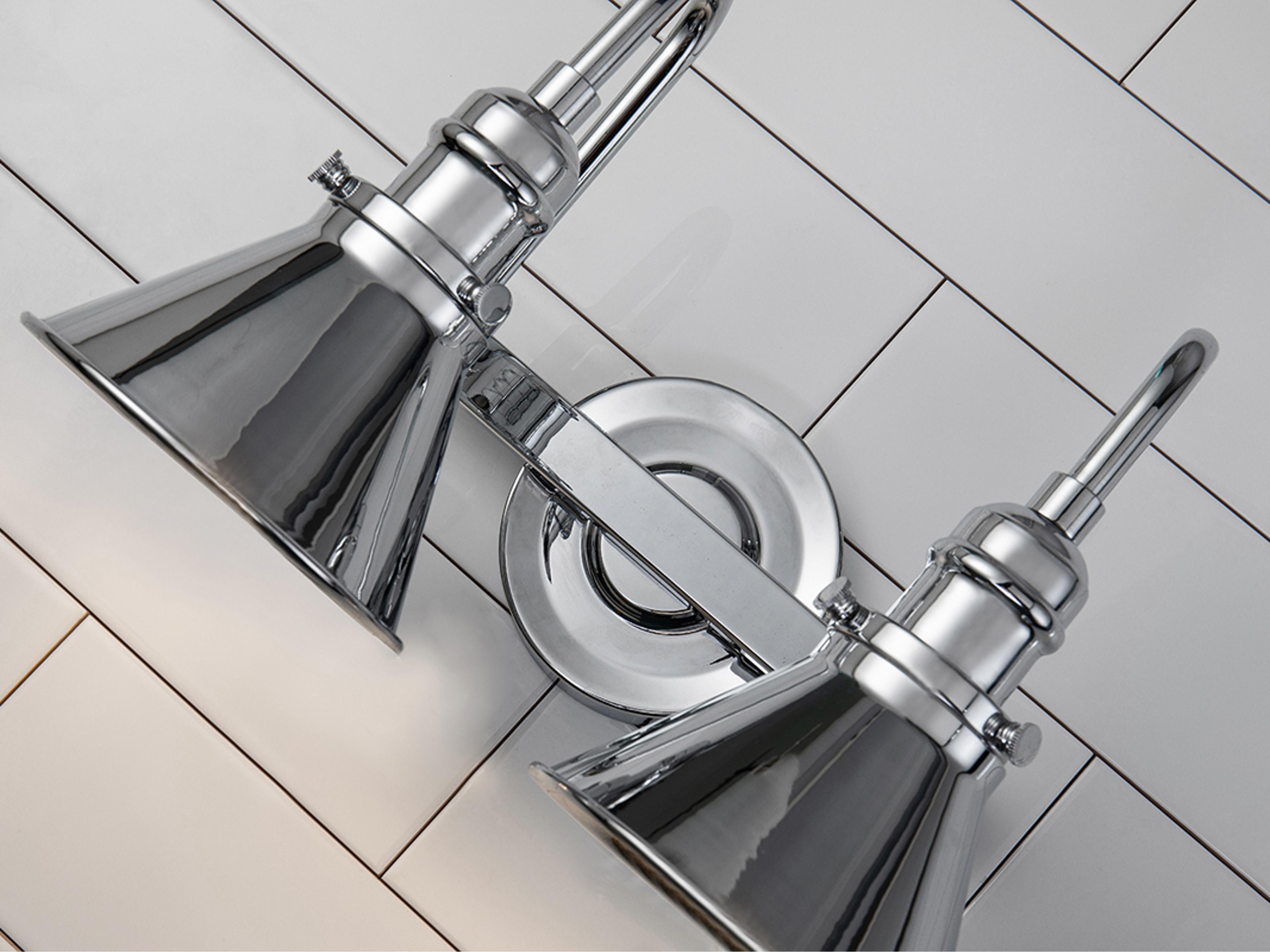 Lucas McKearn Provence 2-Light Polished Chrome Vanity Light